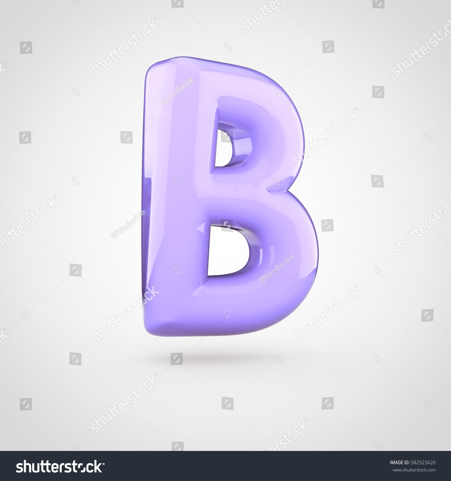 Glossy Violet Paint Letter B Uppercase Stock Illustration 582523420 ...