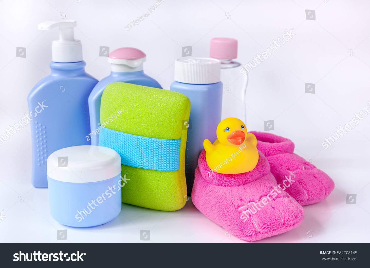 Baby Organic Cosmetic Bath On White Stock Photo 582708145 | Shutterstock