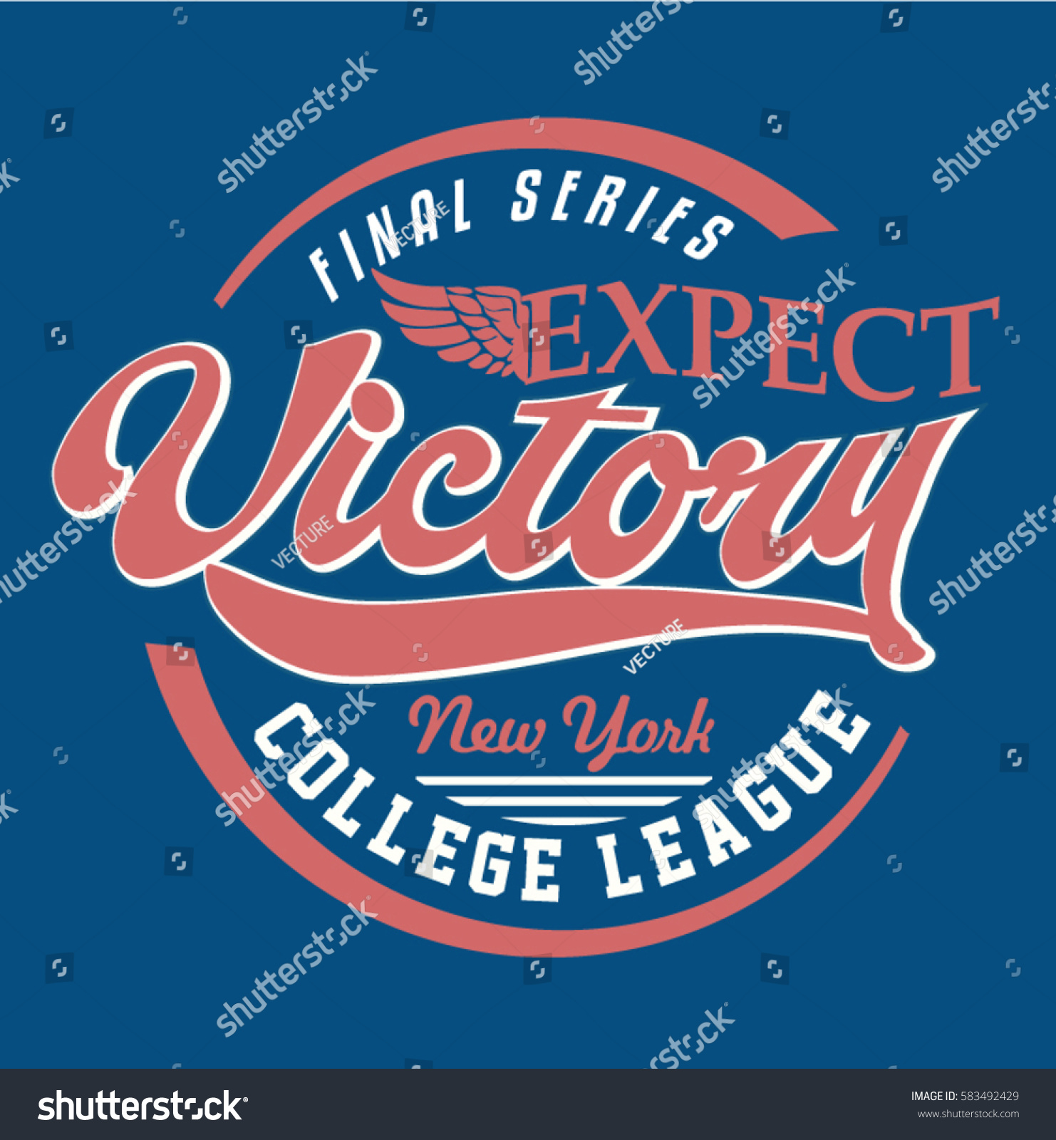 College Champion Ship Sport Typography Tshirt Stock Vector (Royalty ...