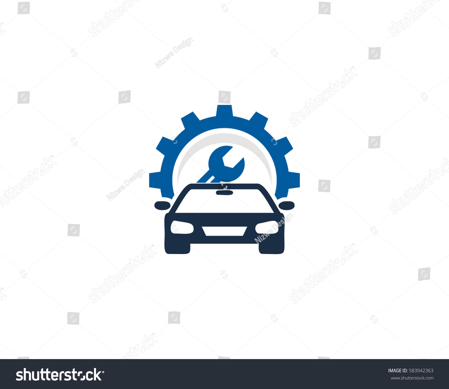 Car Repair Service Logo Design Element Stock Vector (Royalty Free ...