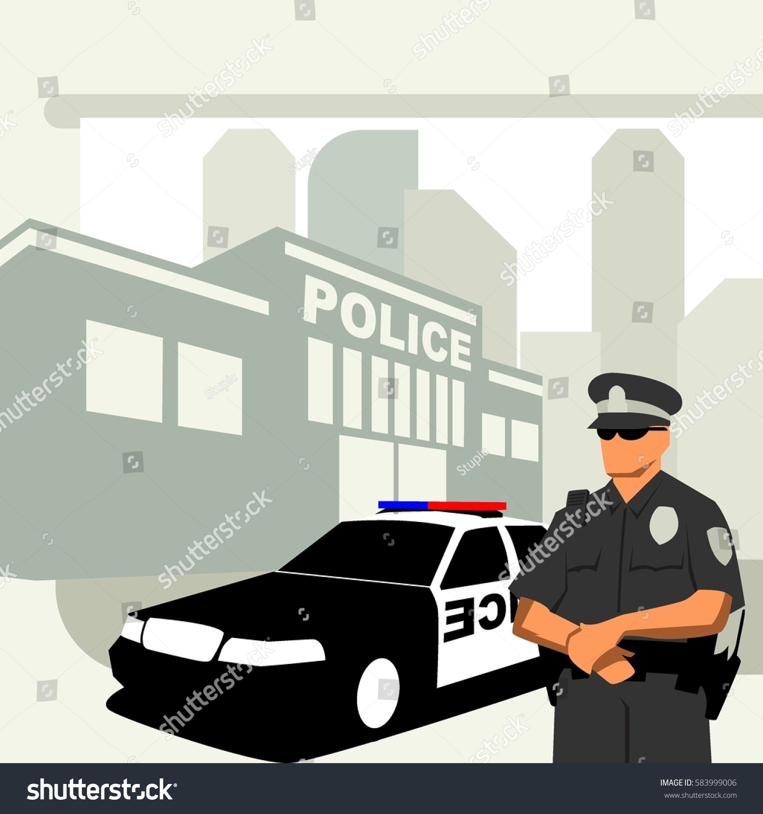 Law Enforcement Illustration Templates Stock Vector (Royalty Free ...