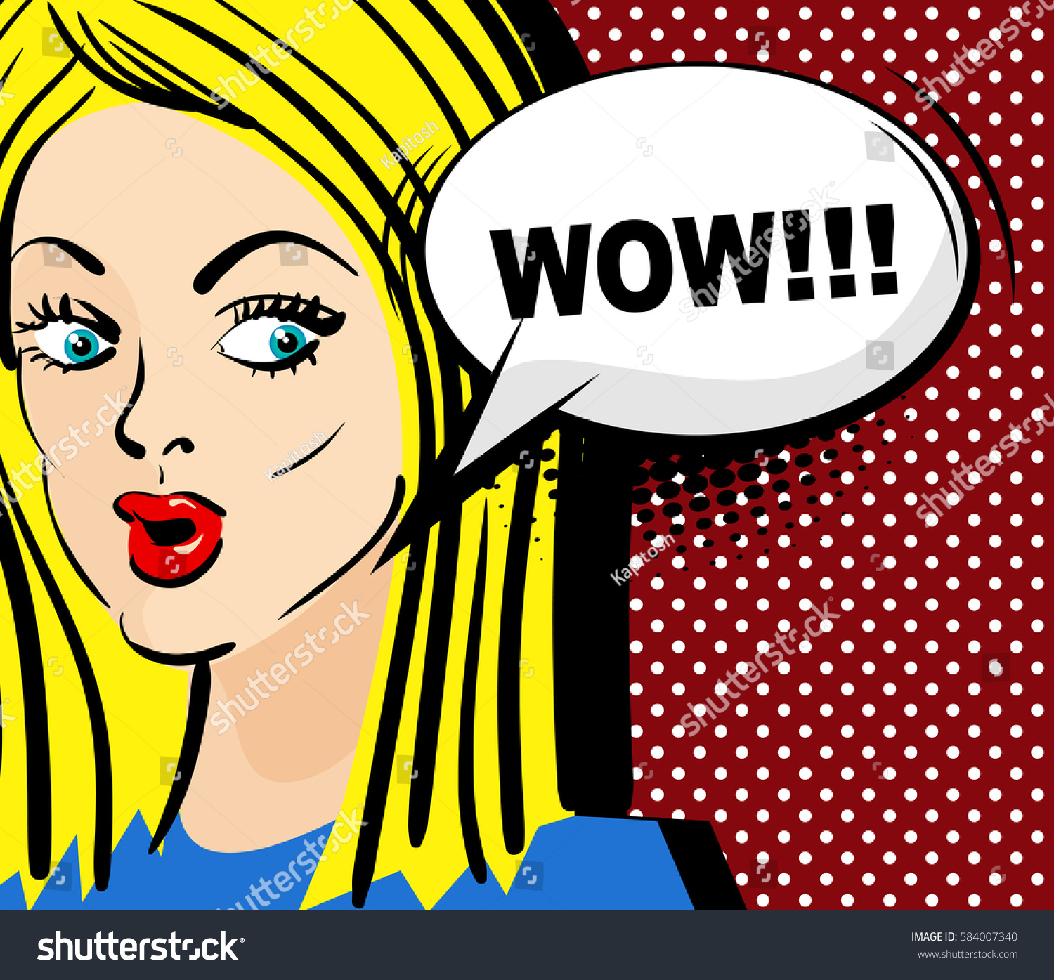 Comic Speech Bubble Phrase Wow Comics Stock Vector (royalty Free 