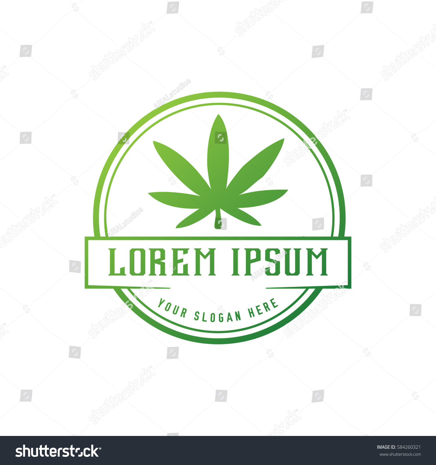 Marijuana Logo Design Stock Vector (Royalty Free) 584260321 | Shutterstock