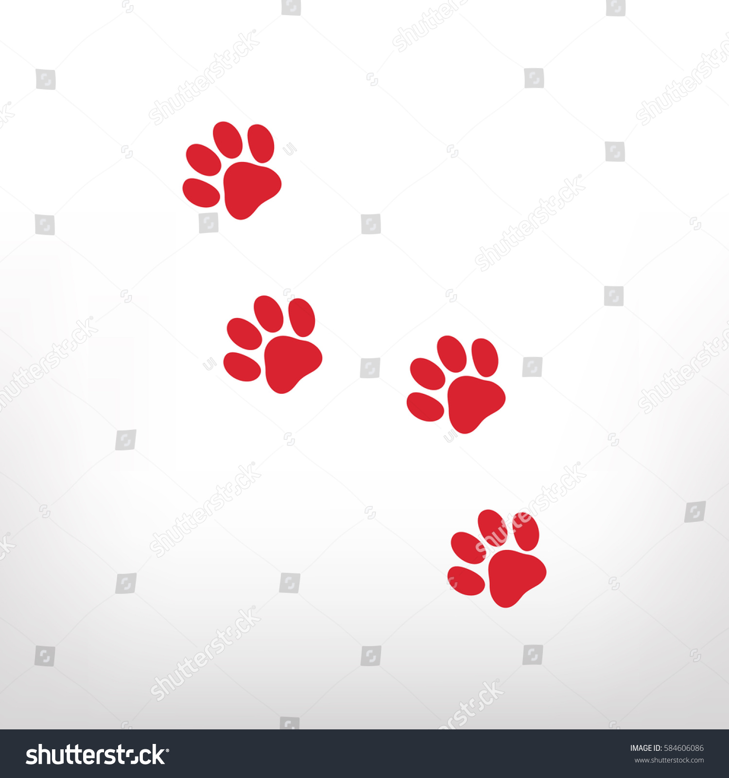 Paw Vector Icons Stock Vector (Royalty Free) 584606086 | Shutterstock