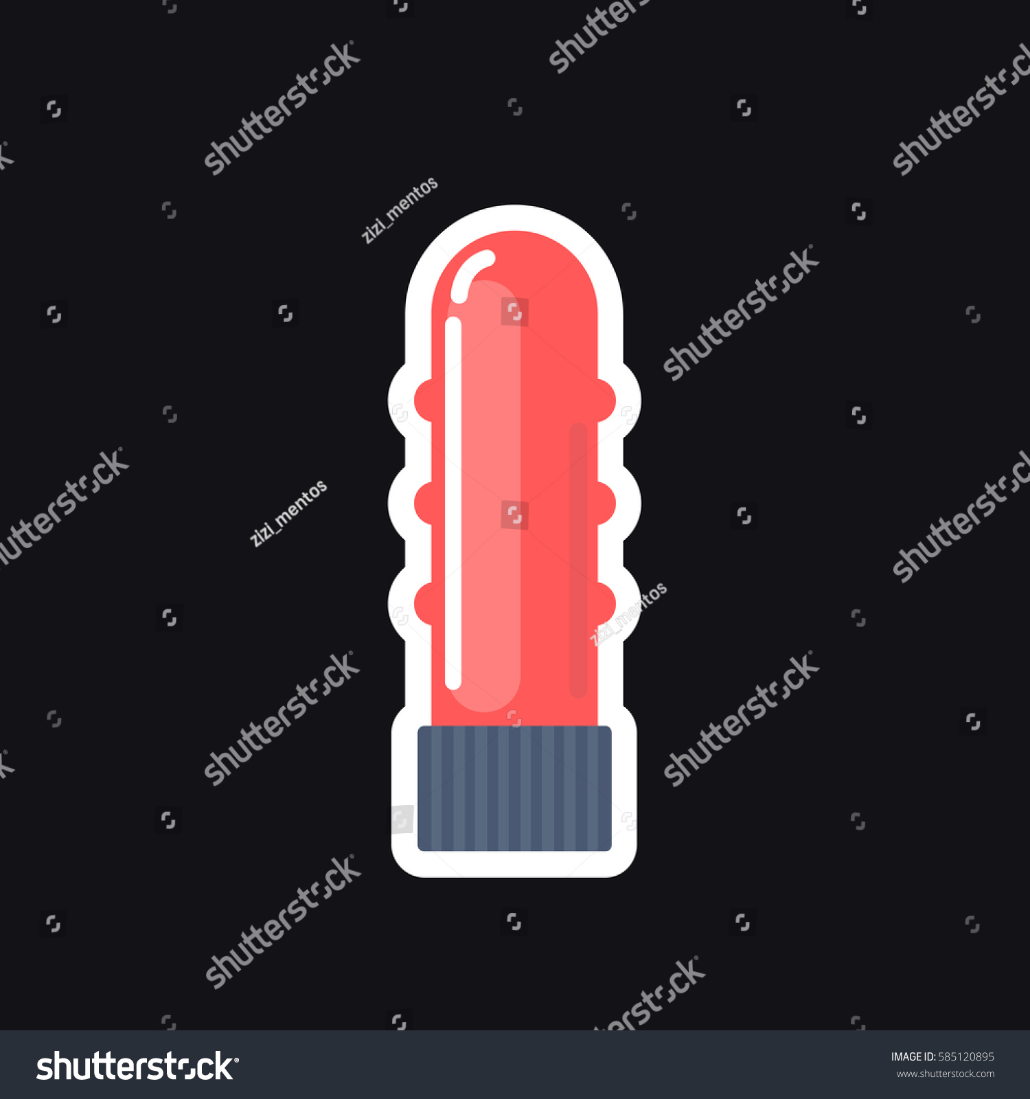 Vibrator Sex Toy Icon Sticker Vector Stock Vector Royalty Free 585120895 Shutterstock 6704