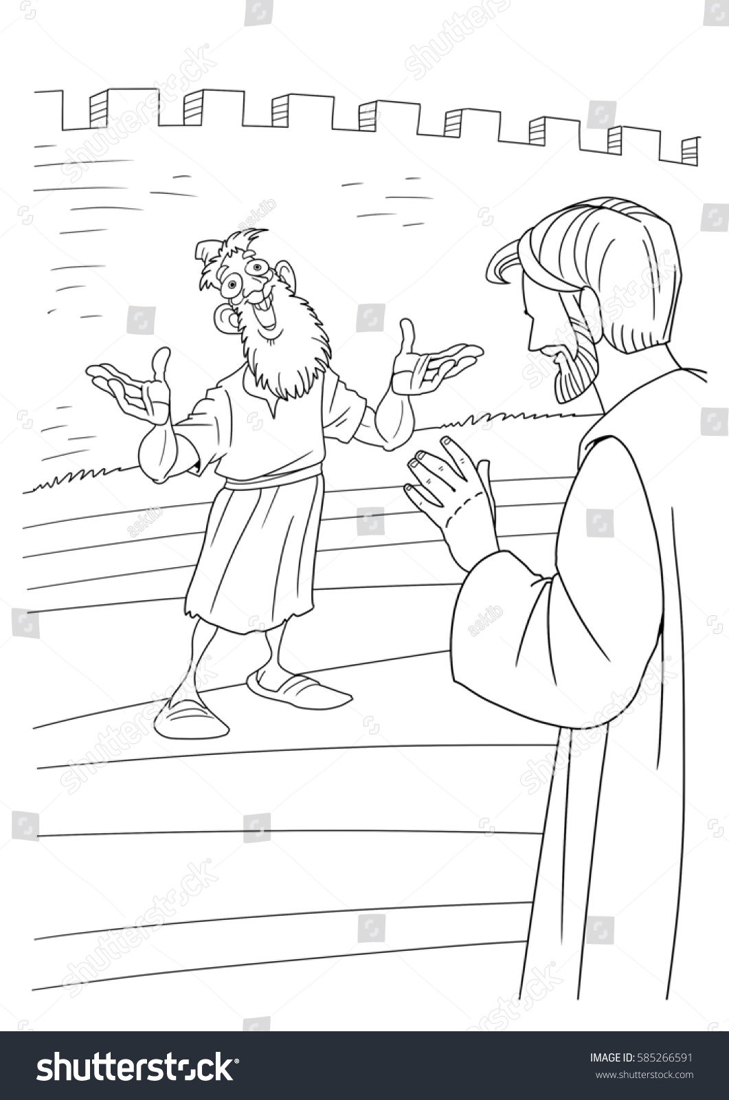 Jesus Heals Blind Man Stock Illustration 585266591 | Shutterstock