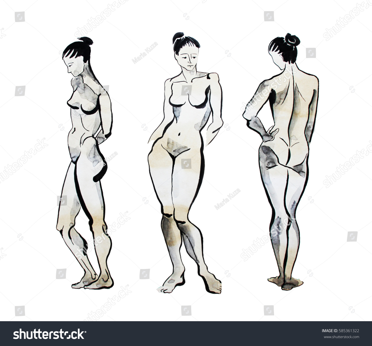 nude model drawing