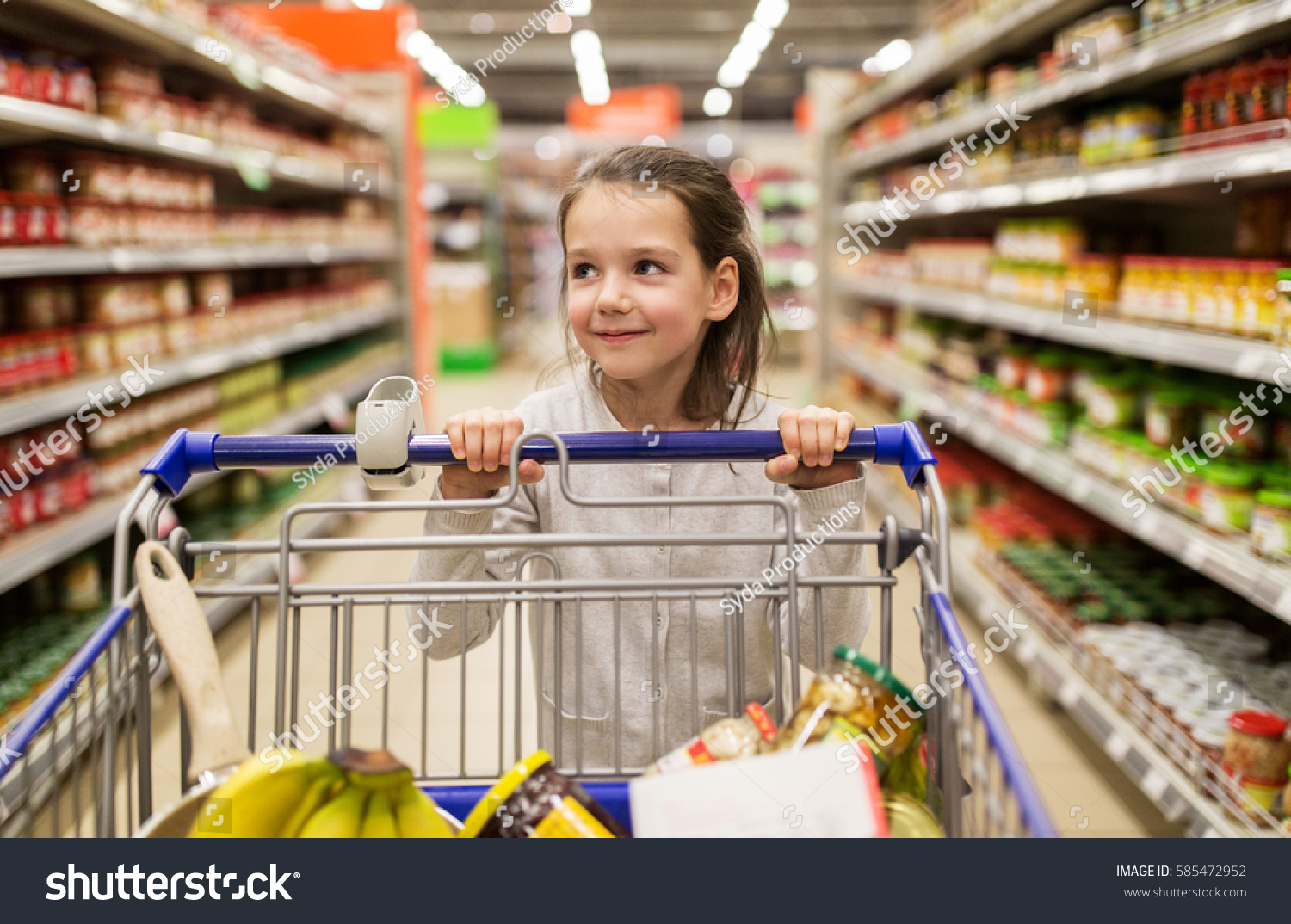 Sale Consumerism People Concept Happy Little Stock Photo 585472952 