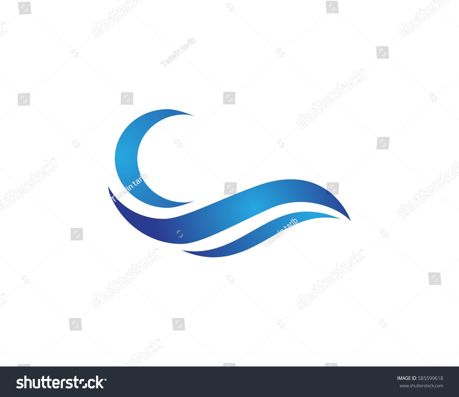 Wave Beach Logo Stock Vector (Royalty Free) 585599618 | Shutterstock