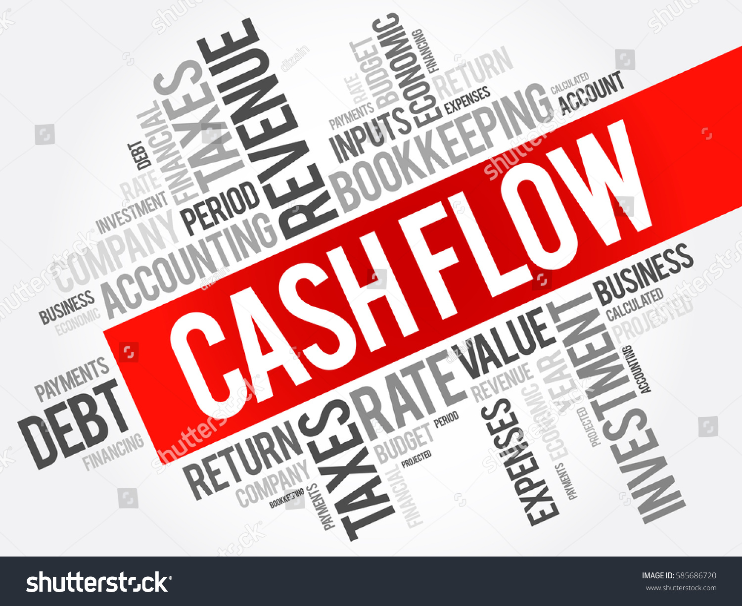 Cash Flow Word Cloud Collage Business Stock Vector (Royalty Free ...