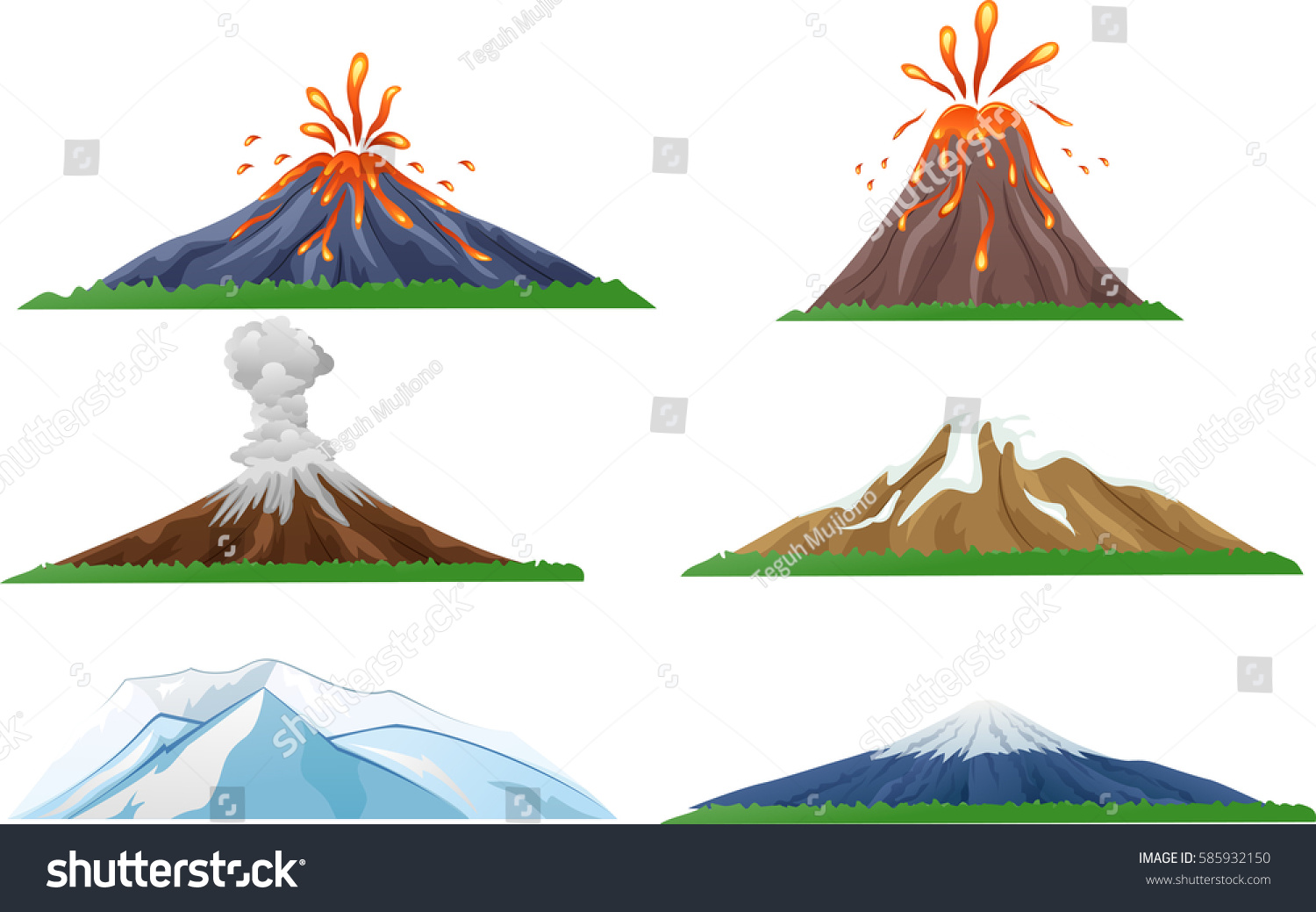 Этапы извержения вулкана