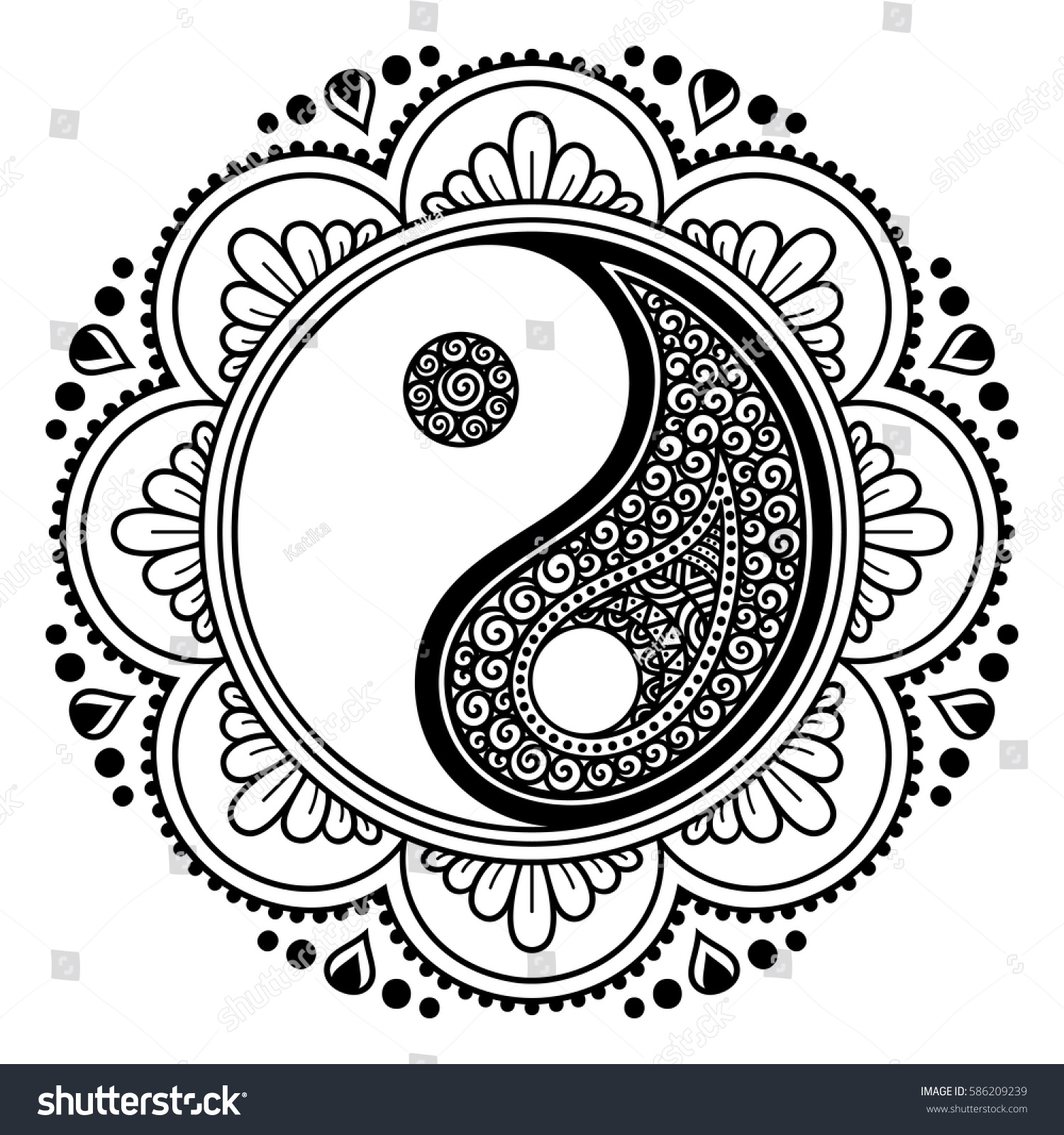 Circular Pattern Form Mandala Henna Mehndi Stock Vector (Royalty Free ...