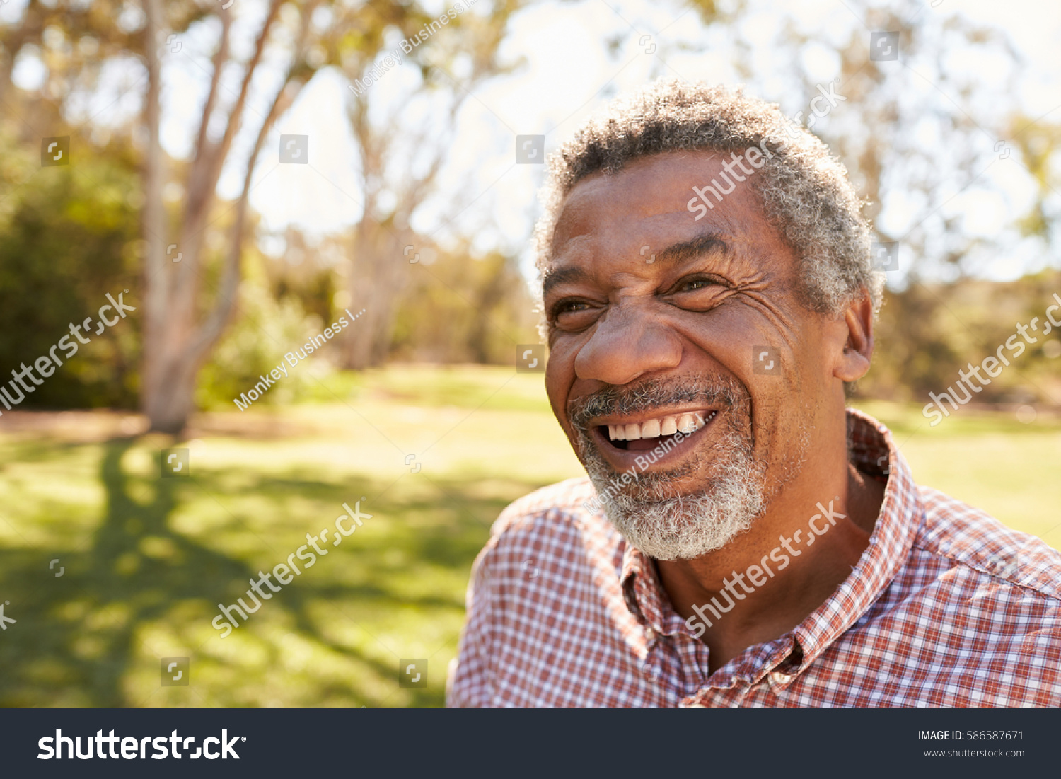Outdoor Head Shoulders Shot Mature Man Stock Photo Shutterstock