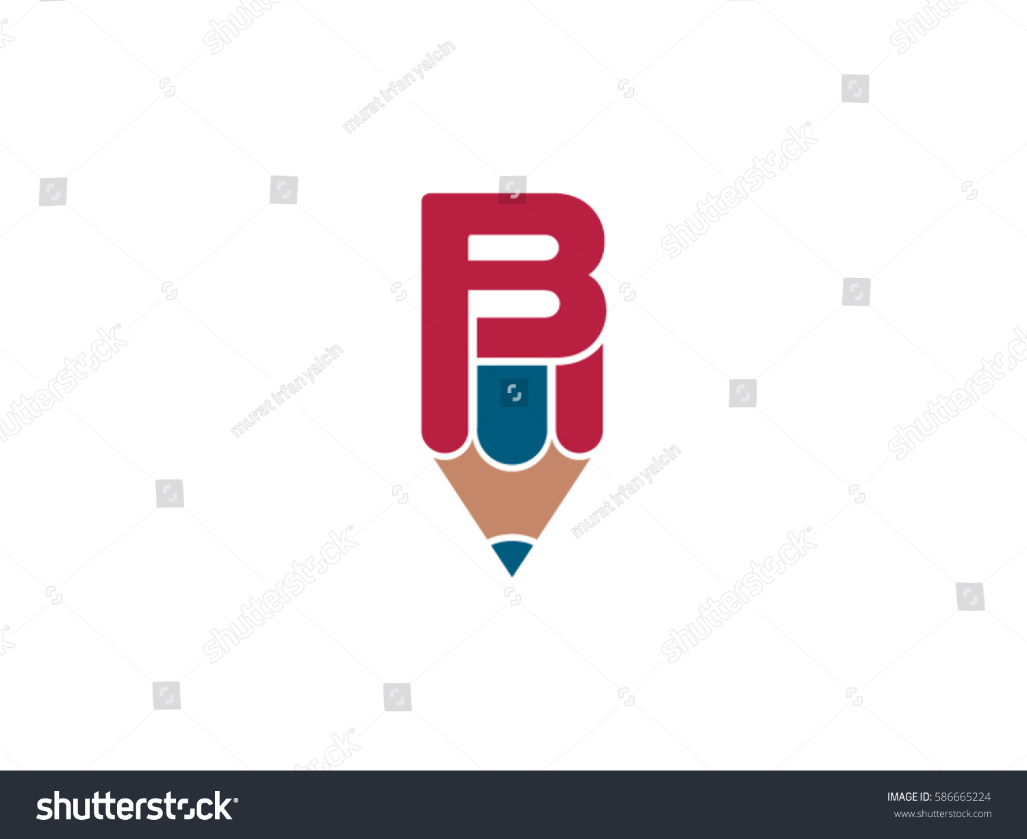 B Letter Education Logo Design Vector Stock Vector (Royalty Free ...