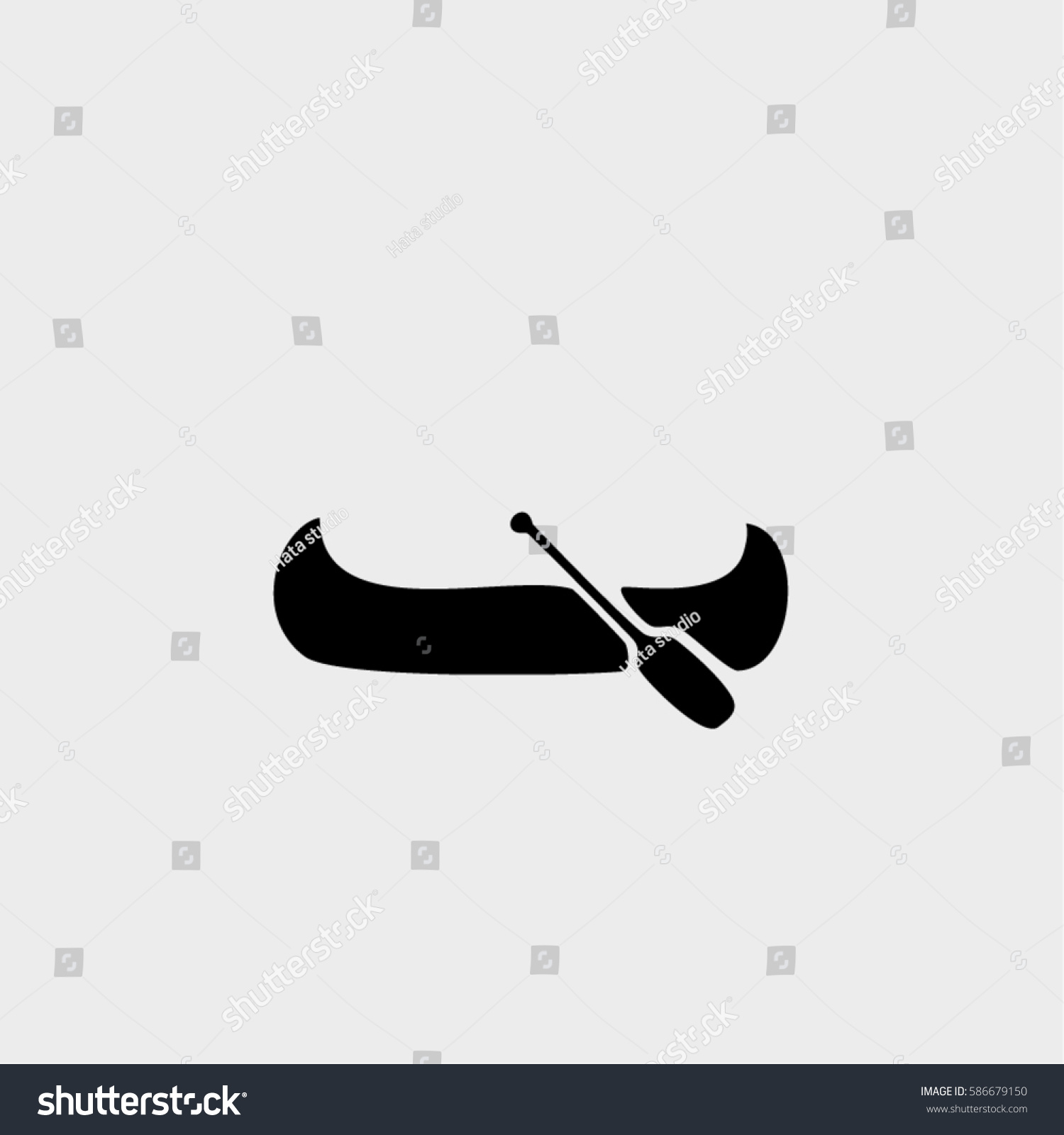 Canoe Paddle Icon Vector Stock Vector (Royalty Free) 586679150 ...