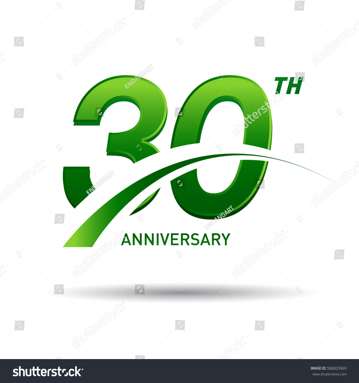 30 Years Anniversary Celebration Logo Design Stock Vector (Royalty Free ...