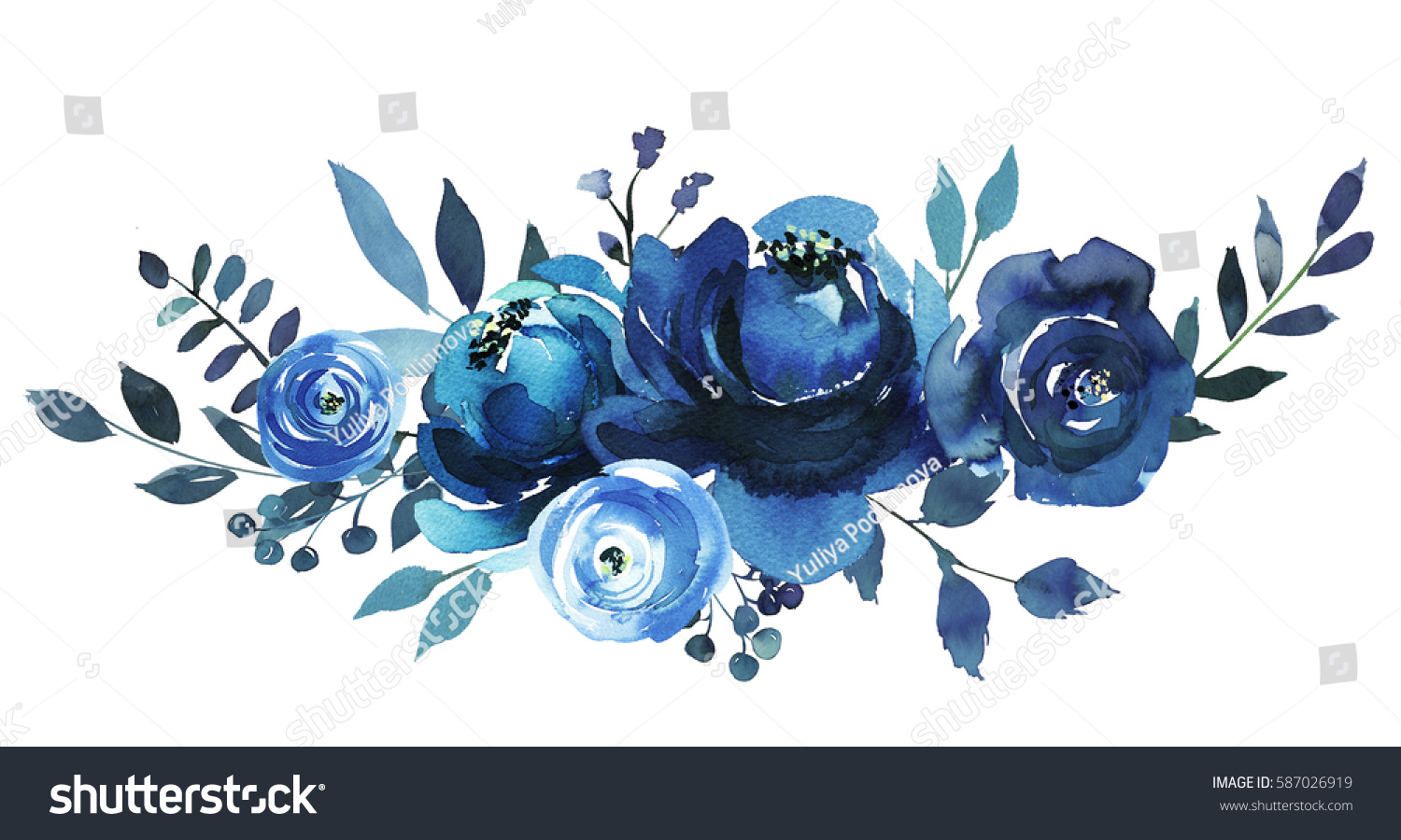 Blue watercolour flower: стоковые изображения в HD и миллионы других стоков...