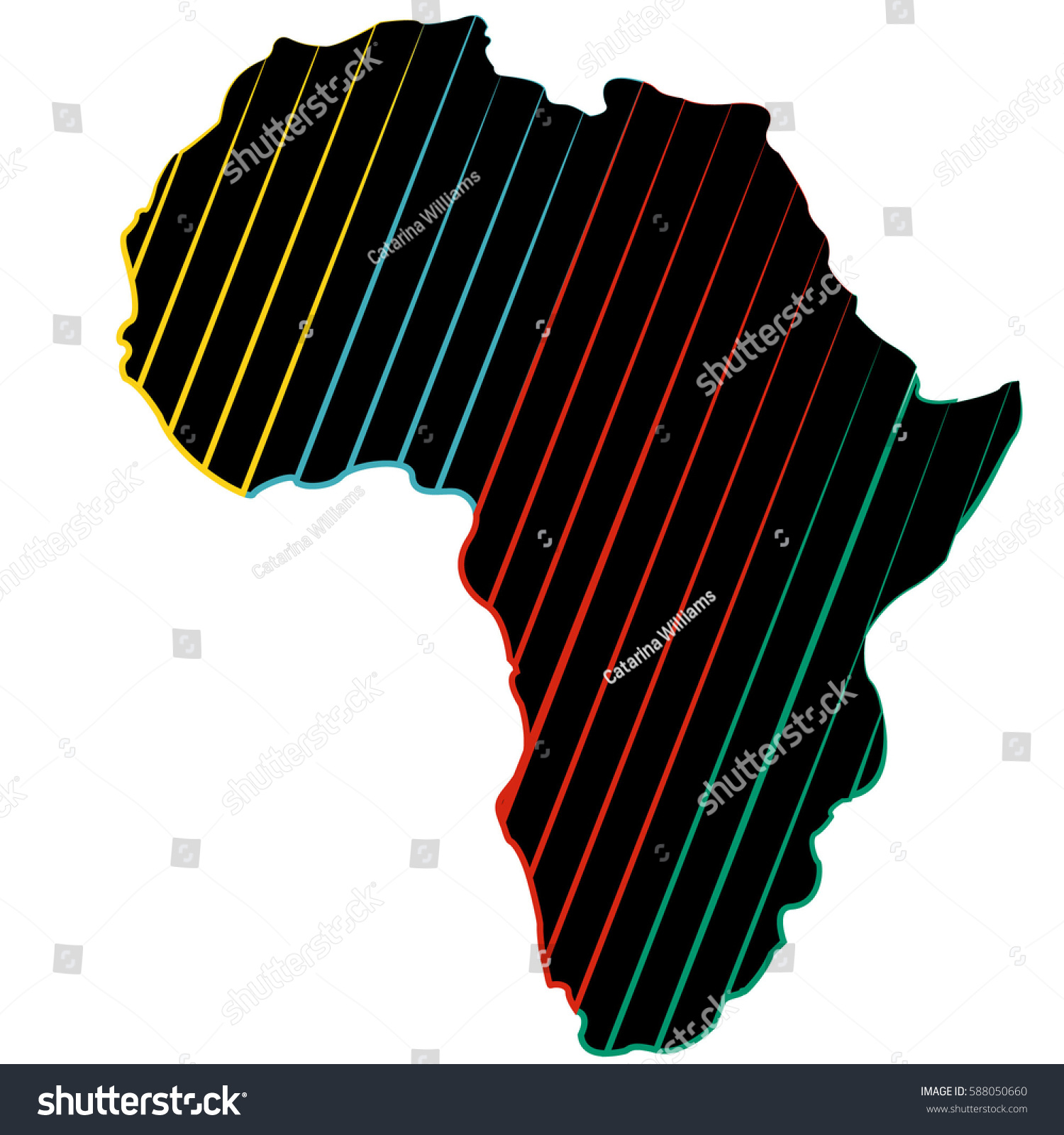 Stock Vector Africa Map Silhouette Icon Vector Illustration Graphic Design Abstract Africa Logo Color Africa 588050660 