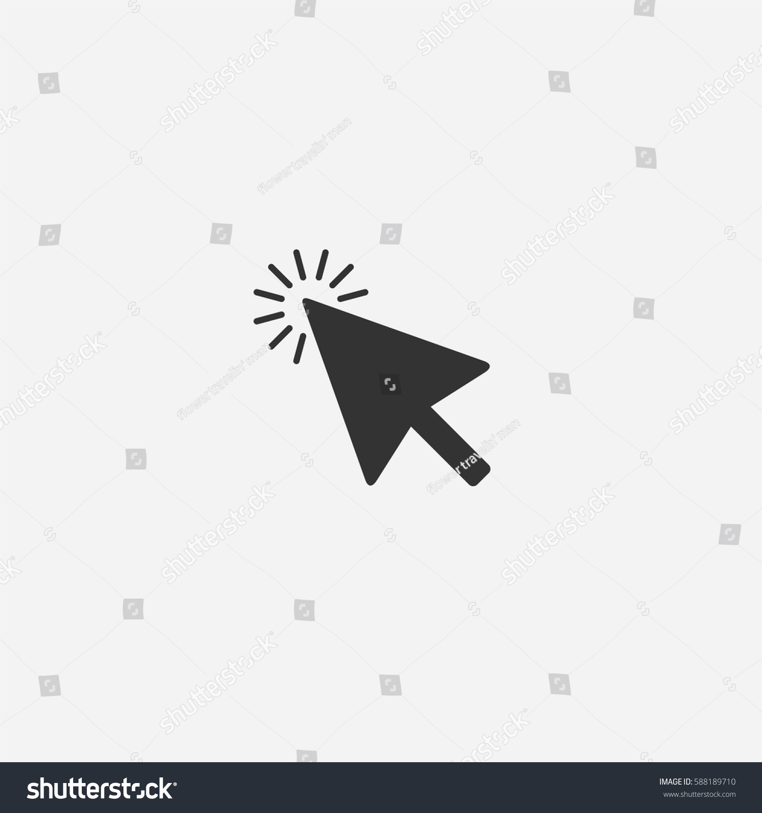 Mouse Cursor Flat Style Design Vector Stock Vector (Royalty Free