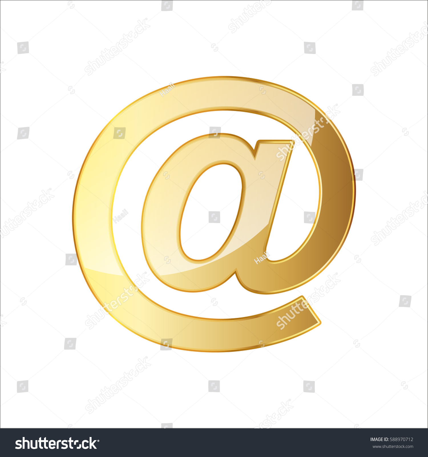 Golden Email Icon Vector Illustration Golden Stock Vector (royalty Free 