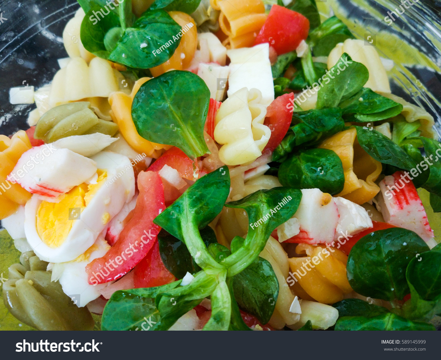 Pasta Salad Stock Photo (Edit Now) 589145999.