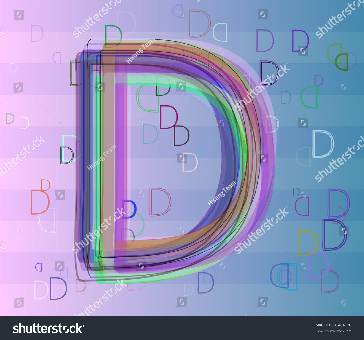 D Alphabet Background Design Stock Vector (Royalty Free) 589464620 ...