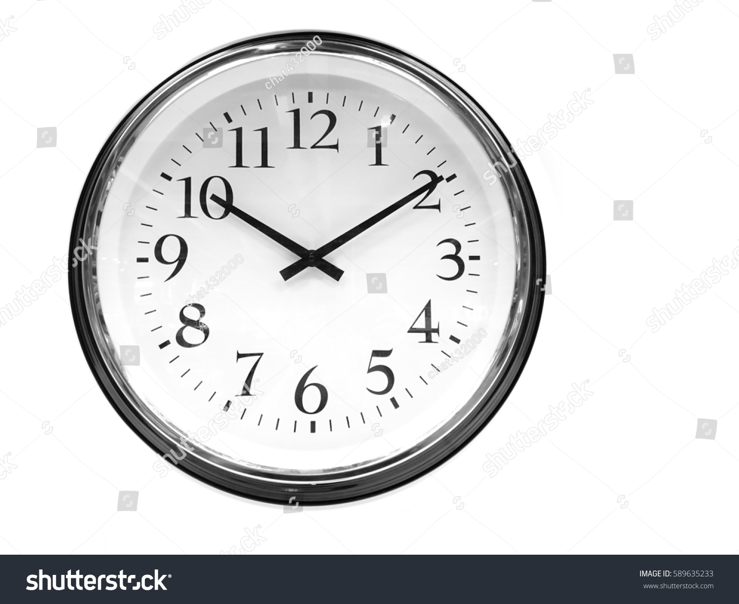 Big Clockblack White Colorwhite Background Stock Photo 589635233 ...