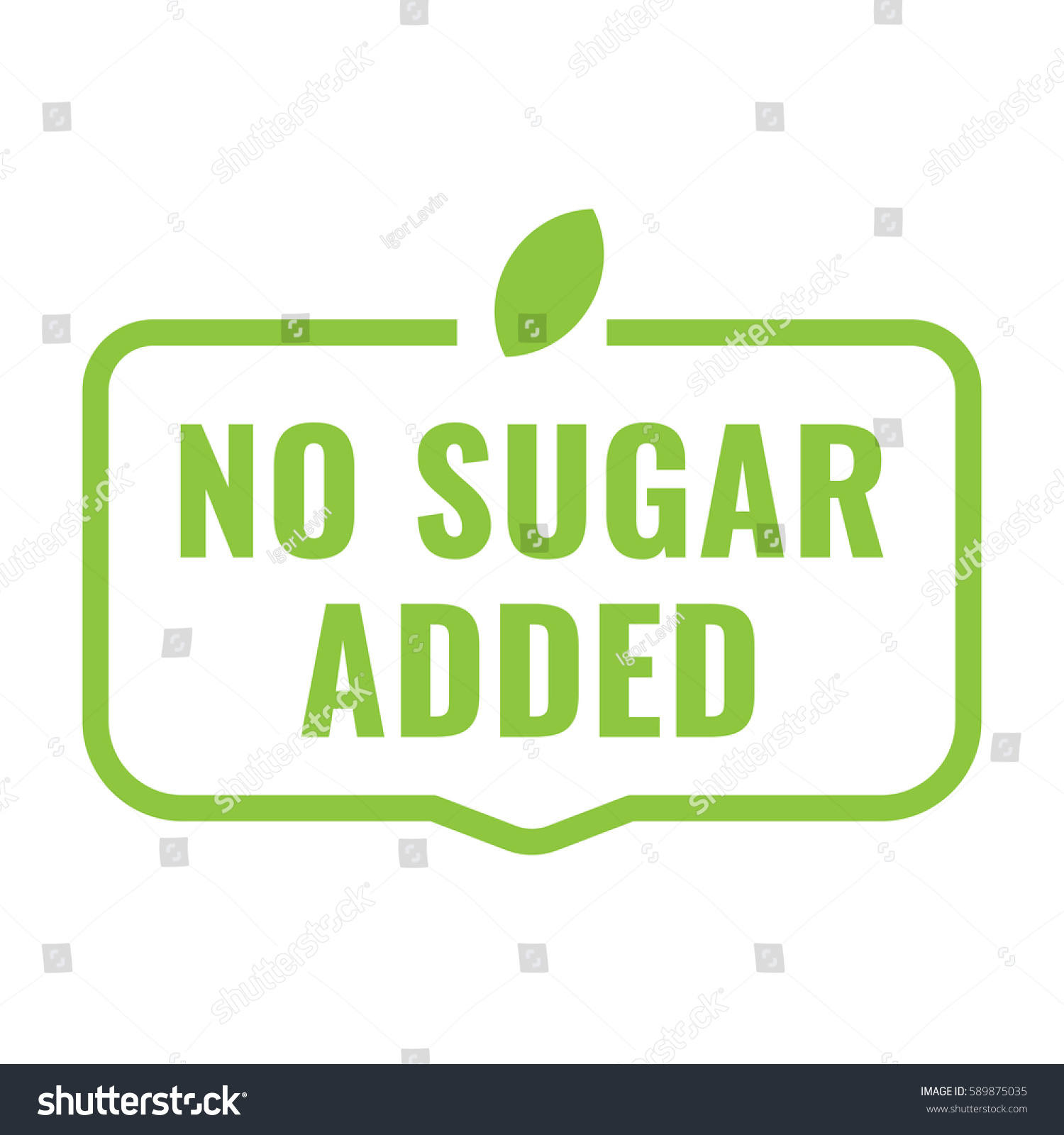 No Sugar Added Badge Logo Icon Stock Vector (Royalty Free) 589875035 ...