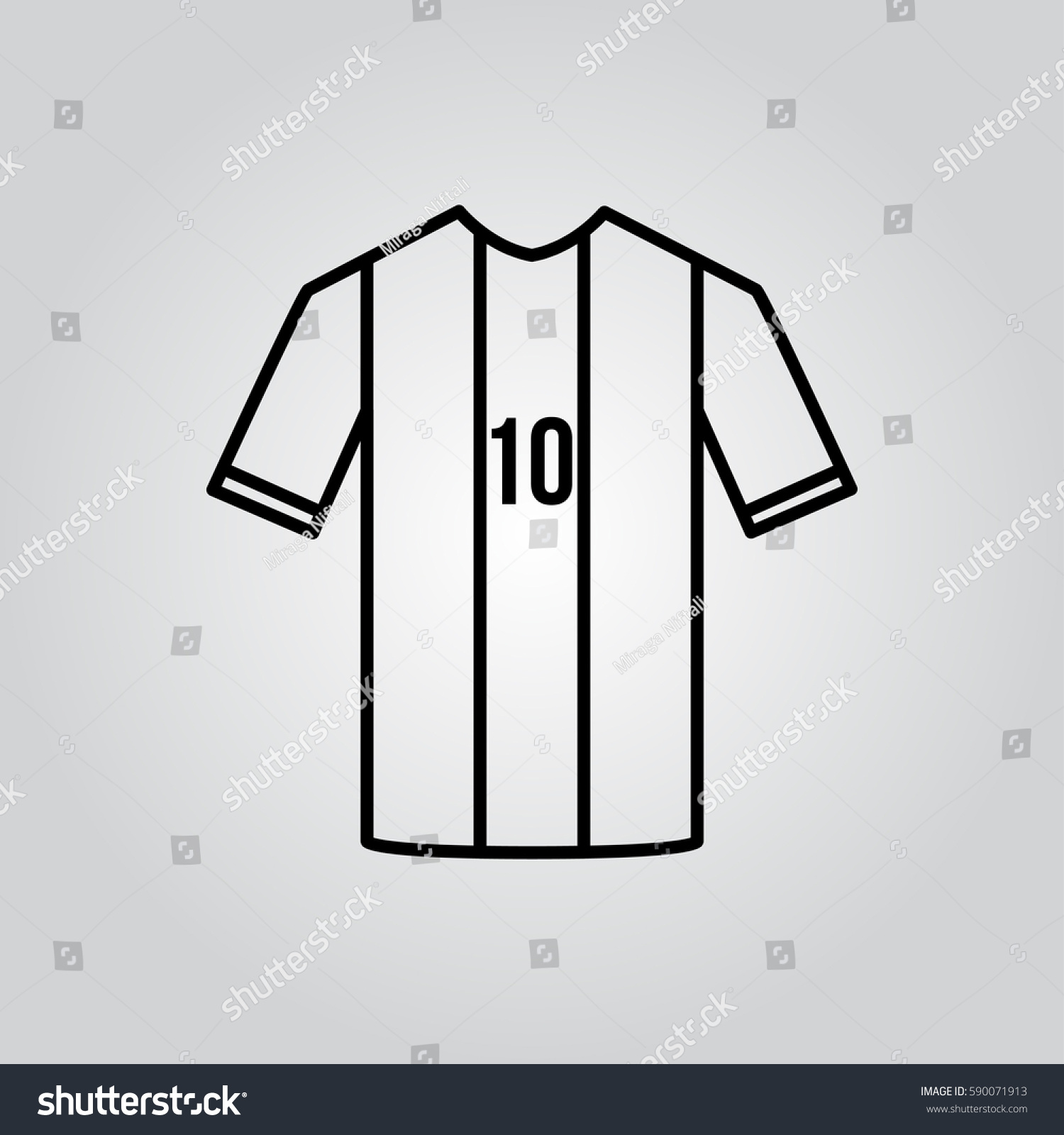 Football Uniform Outline Icon Stock Vector (Royalty Free) 590071913 ...