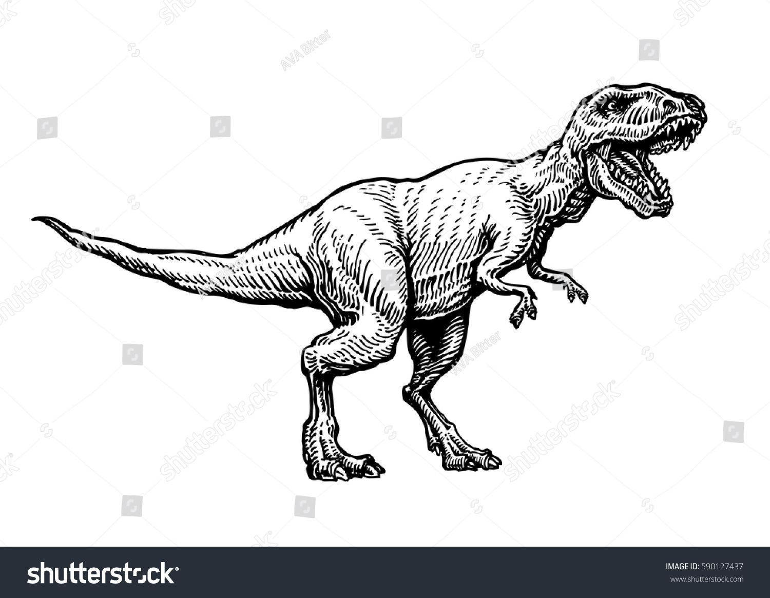 Динозавр в графике