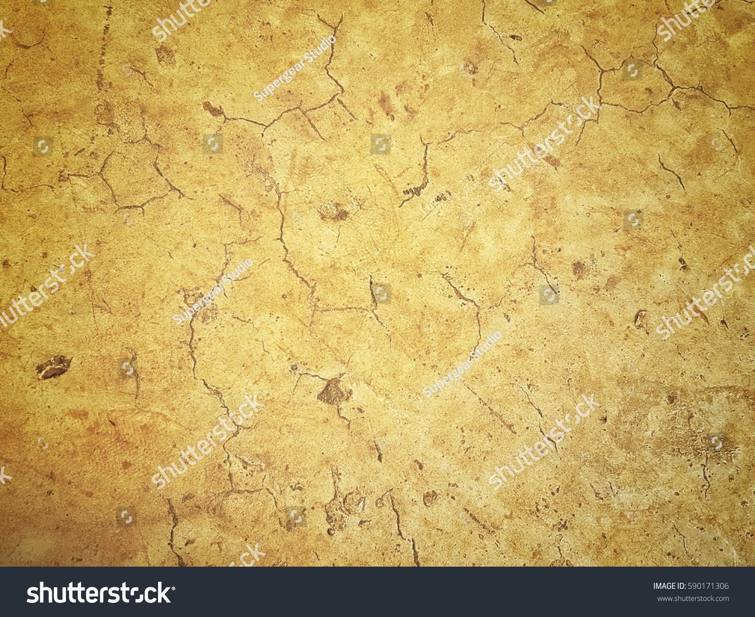 Gold Color Crack Cement Texture Background Stock Photo 590171306 ...