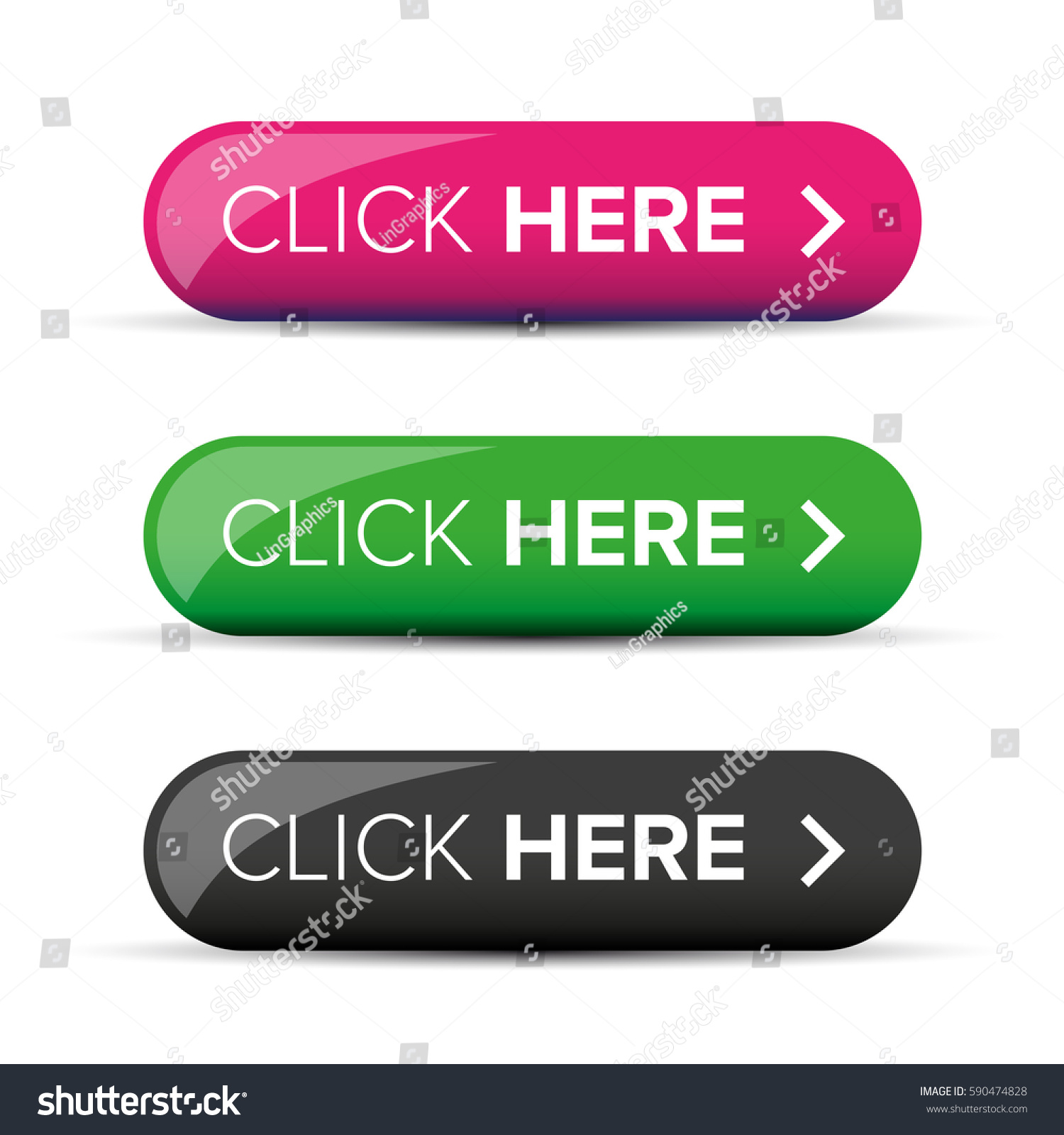 Click Here Button Stock Vector (Royalty Free) 590474828 | Shutterstock