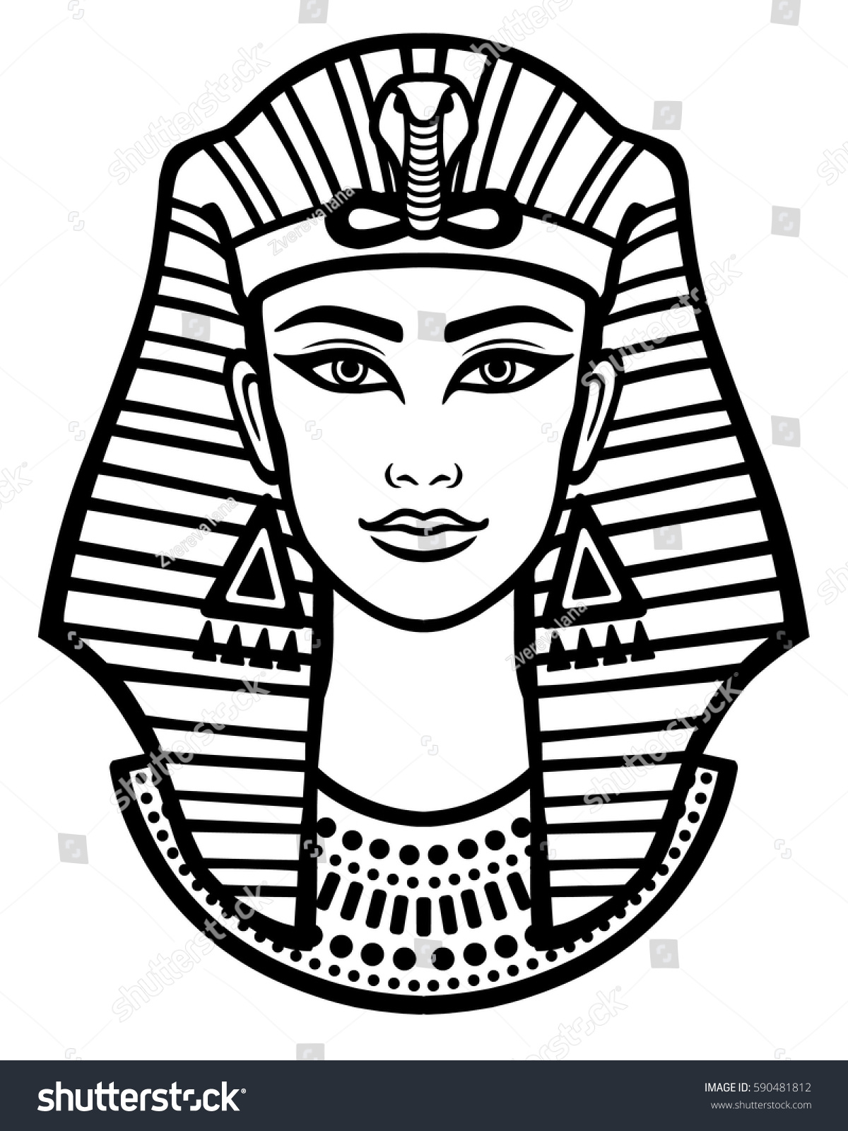 Эскиз древнего египтянина Клеопатра