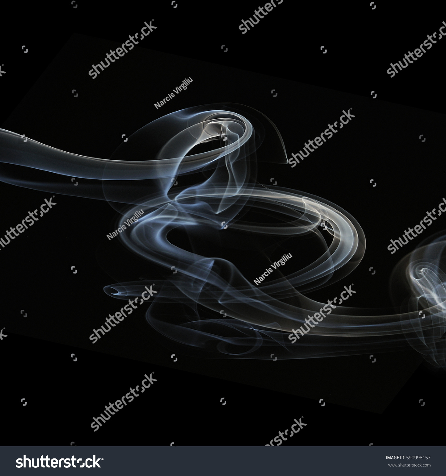 Cigarette Smoke Photographed On Black Backgroundcigarette Stock Photo ...