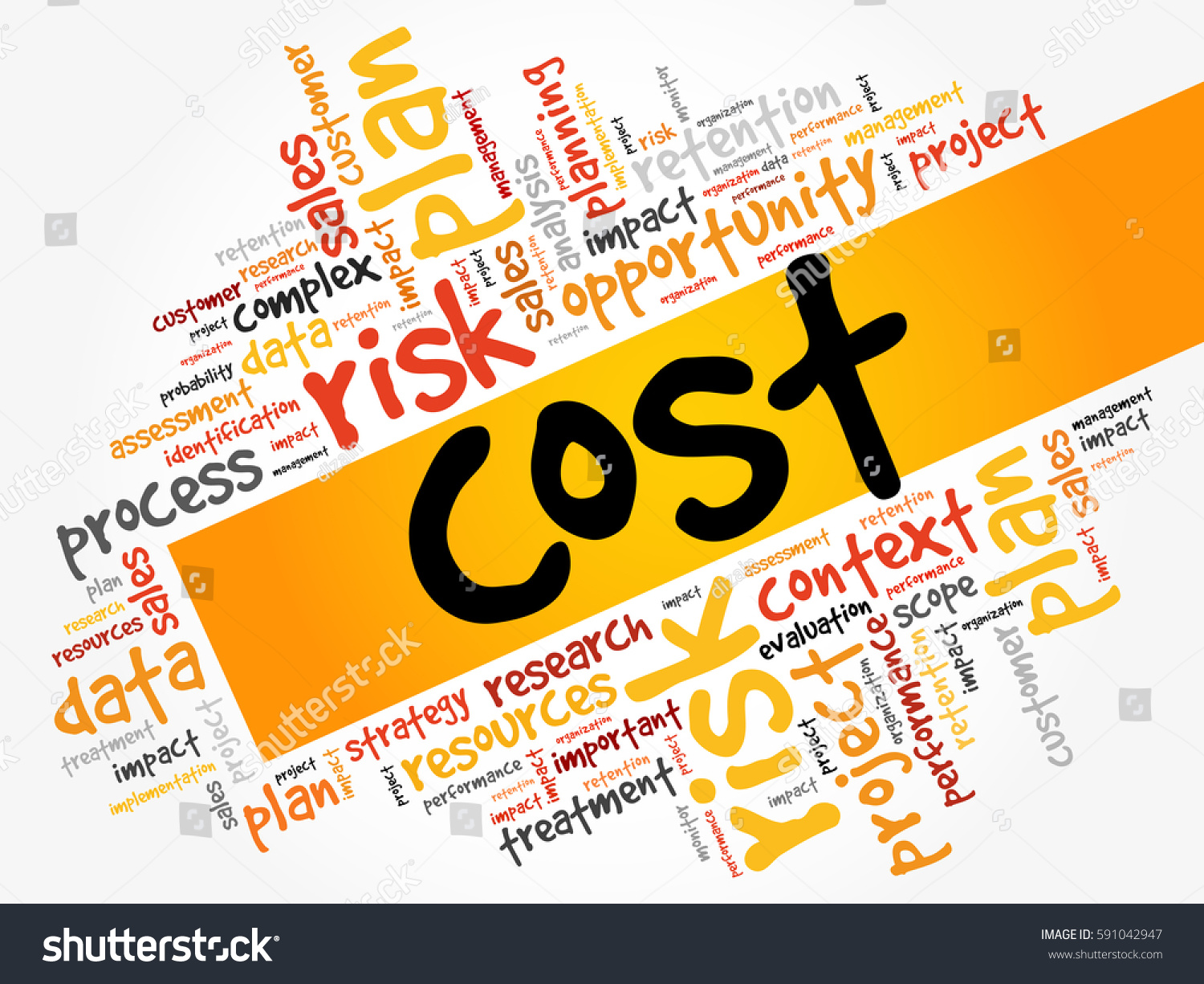 Cost Word Cloud Business Concept Stock Vector (Royalty Free) 591042947 ...