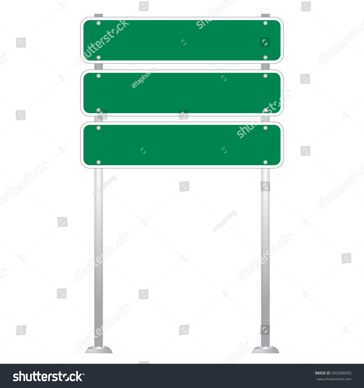 Green Blank Road Sign Board Vector Stock Vector (Royalty Free ...