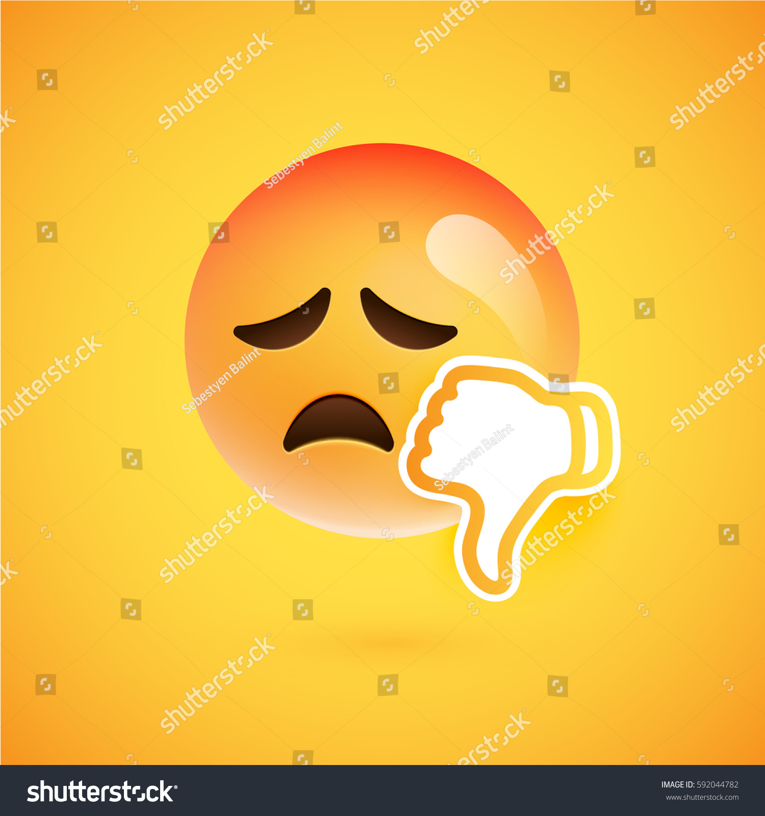 Emoticon Dislike Vector Illustration Stock Vector (Royalty Free ...