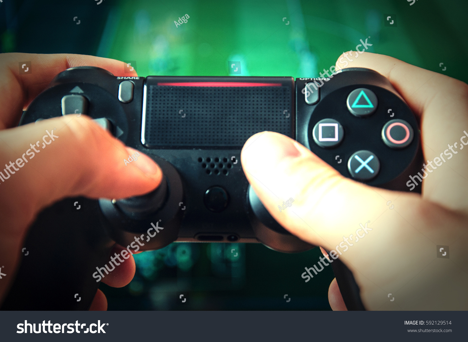 Gaming Game Play Tv Fun Gamer Stock Photo 592129514 