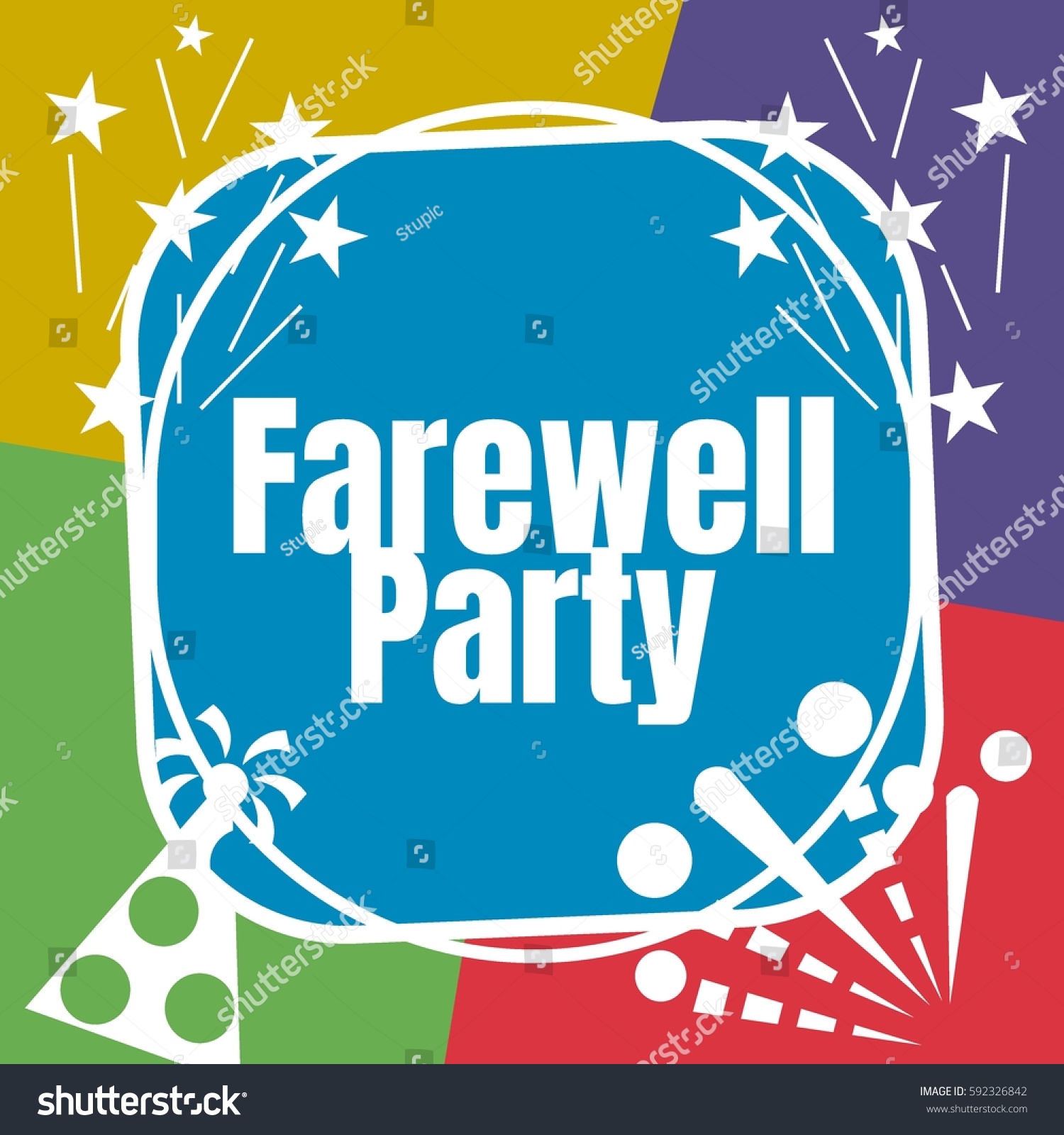 Farewell Party Illustration Stock Vector (Royalty Free) 592326842