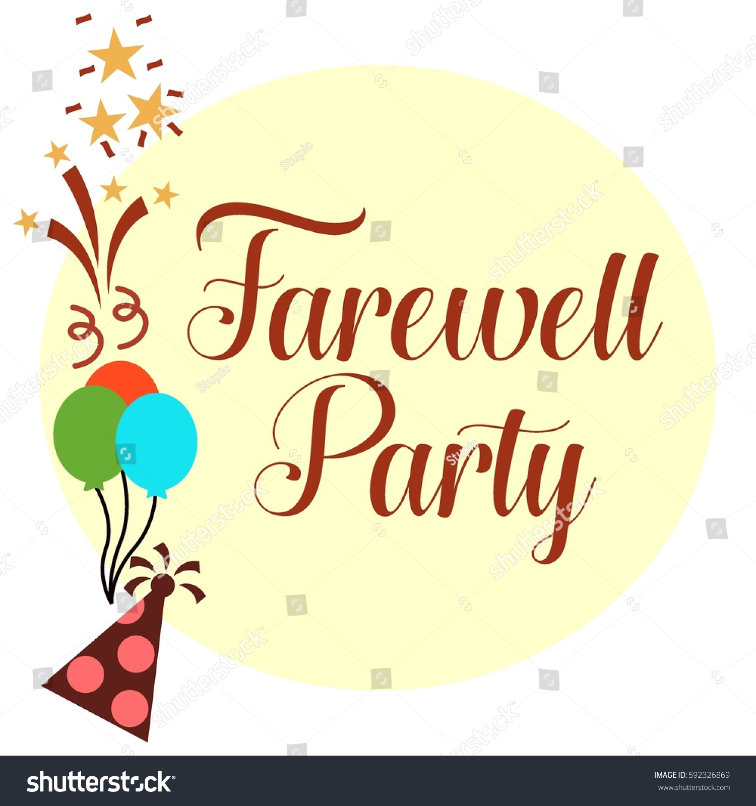 Farewell Party Illustration Stock Vector (Royalty Free) 592326869