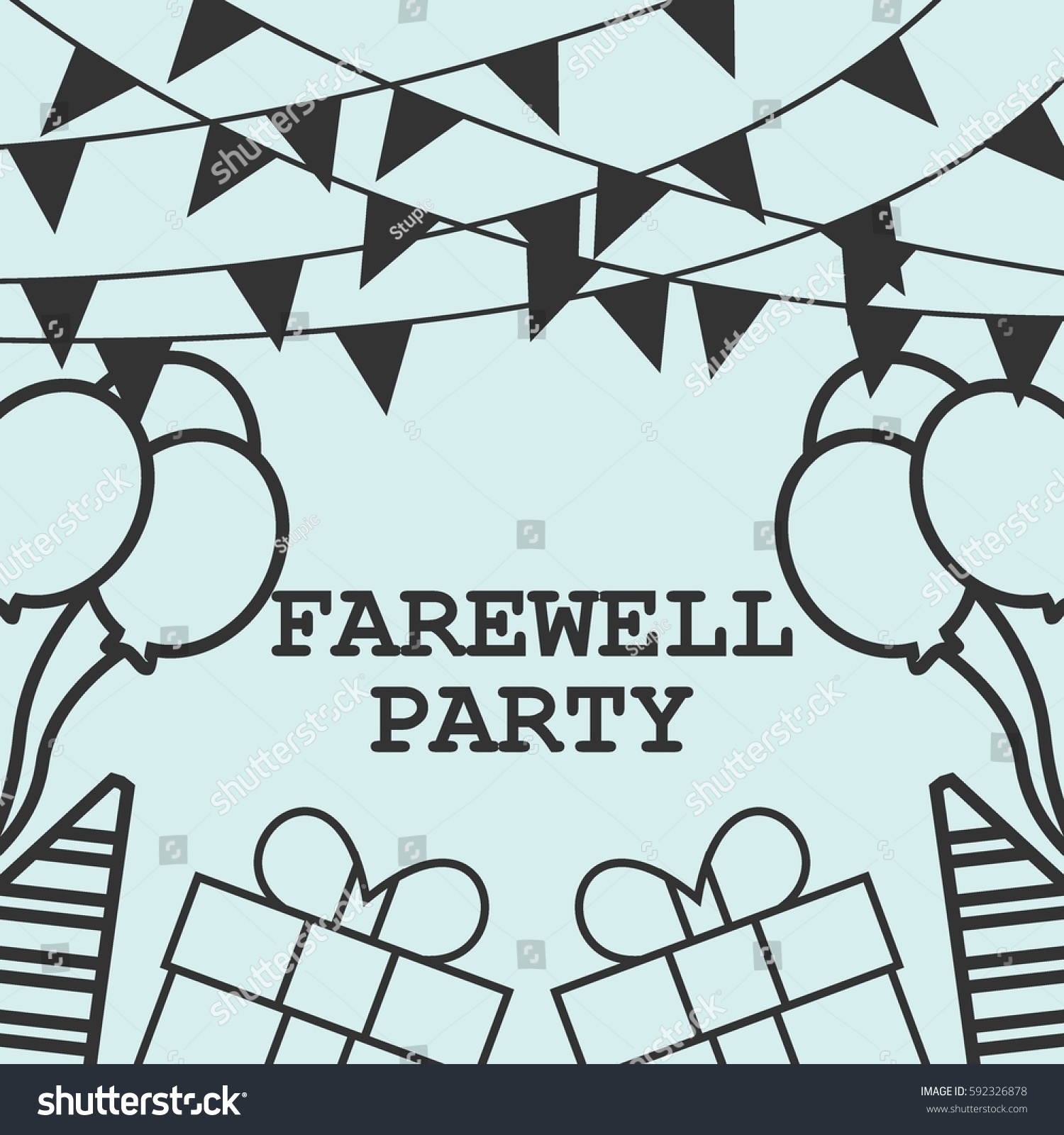 Farewell Party Illustration Stock Vector (Royalty Free) 592326878