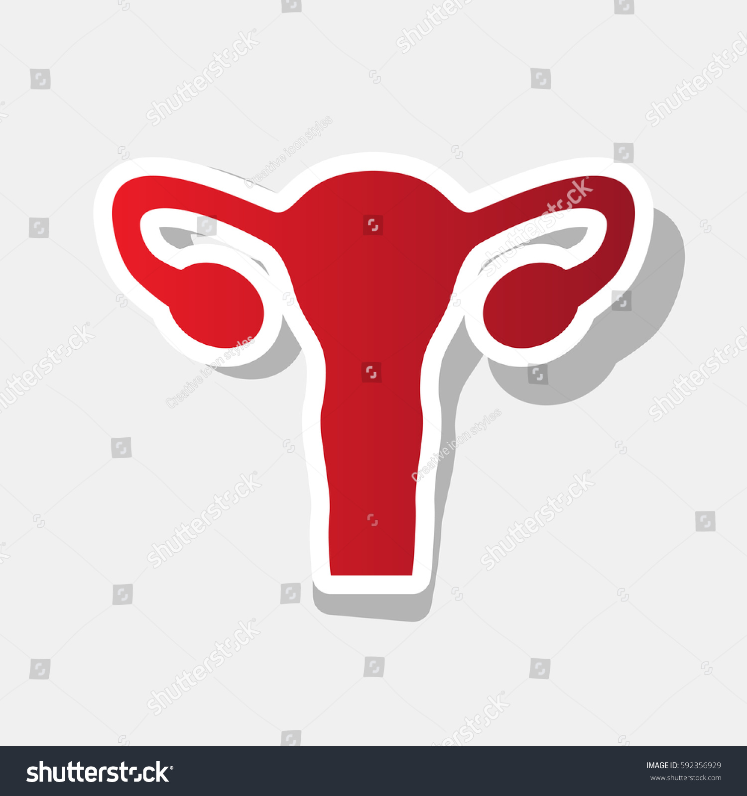 Human Body Anatomy Uterus Sign Vector Stock Vector (Royalty Free ...