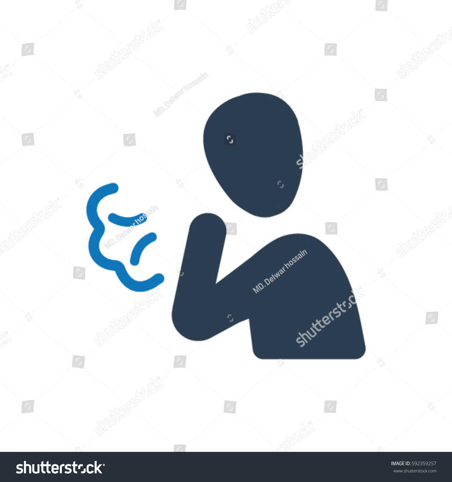 Cough Icon Stock Vector (Royalty Free) 592359257 | Shutterstock