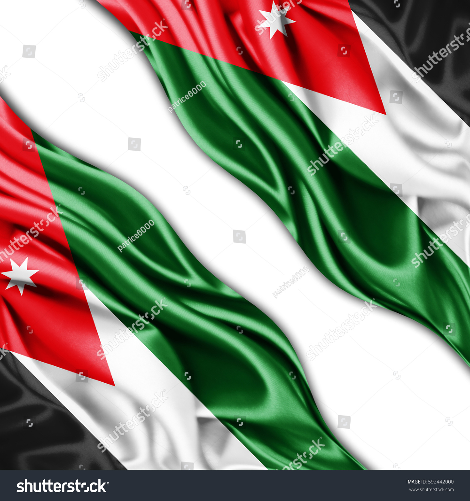 Jordan Flag Silk Copyspace Your Text Stock Illustration 592442000 ...