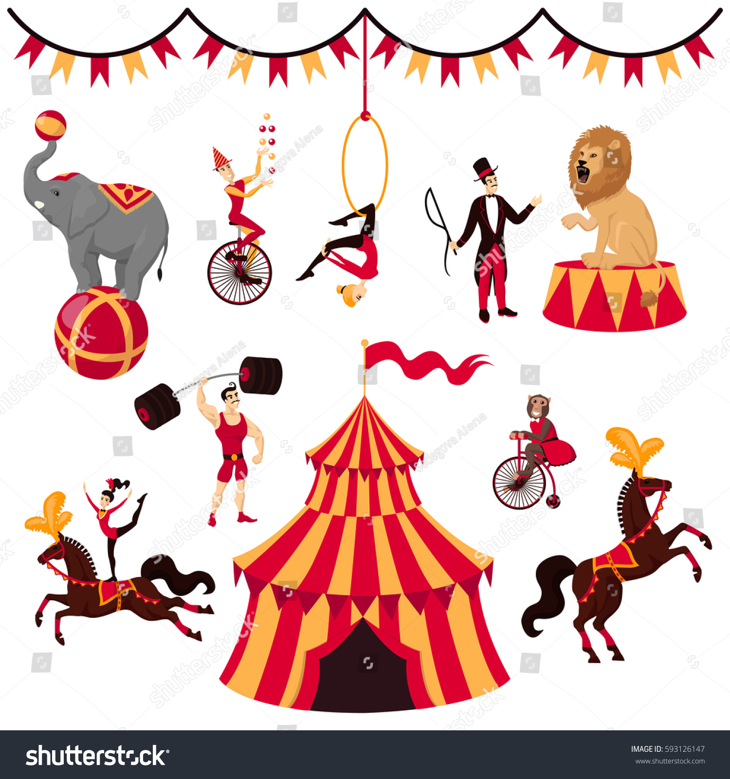 Трафарет цирк