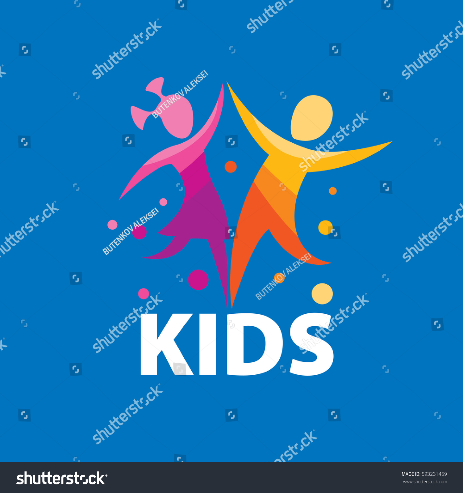 Vector Logo Kids Stock Vector (Royalty Free) 593231459 | Shutterstock