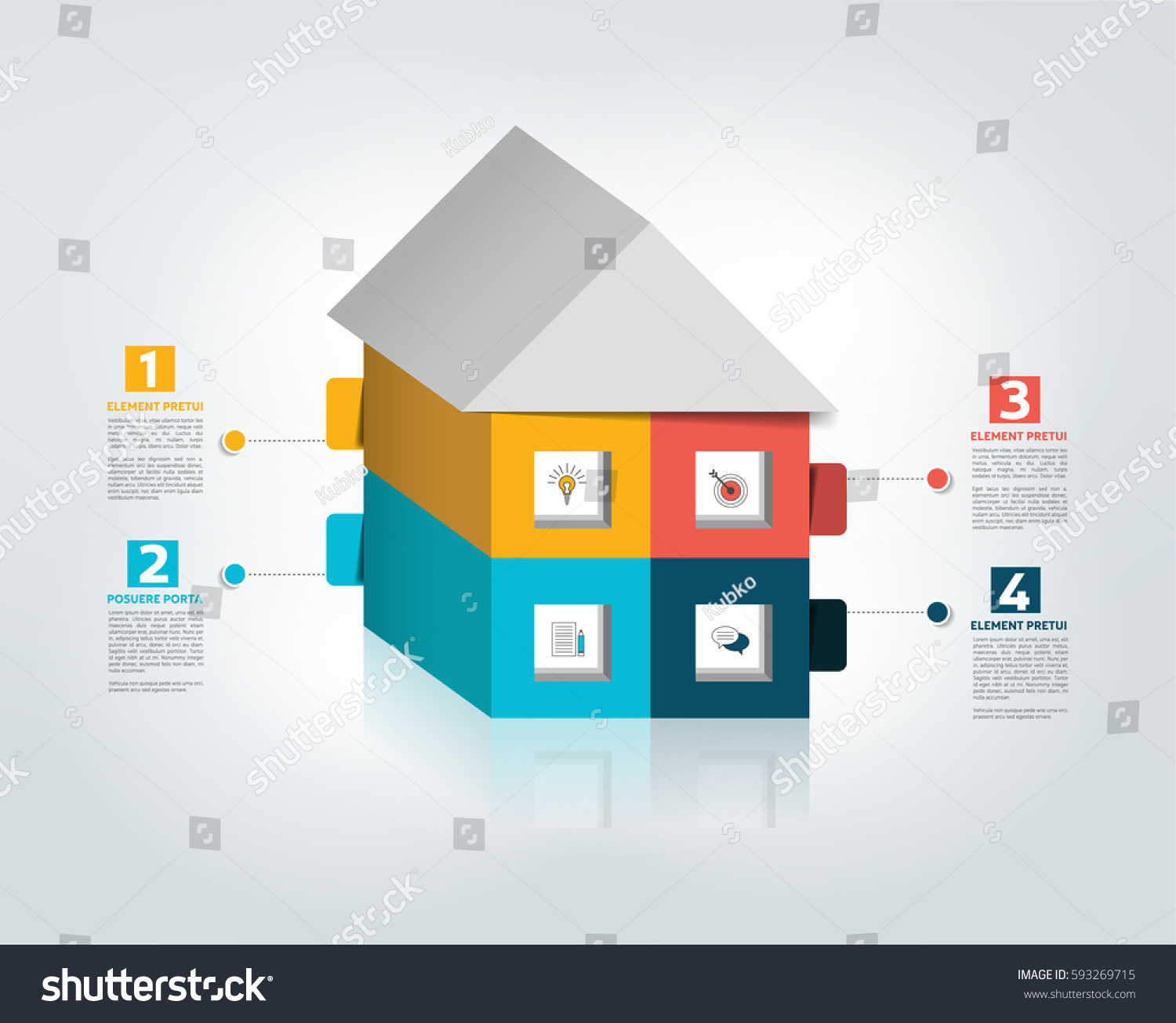 House Infographic Chart Diagram Presentation Stock Vector (Royalty Free ...