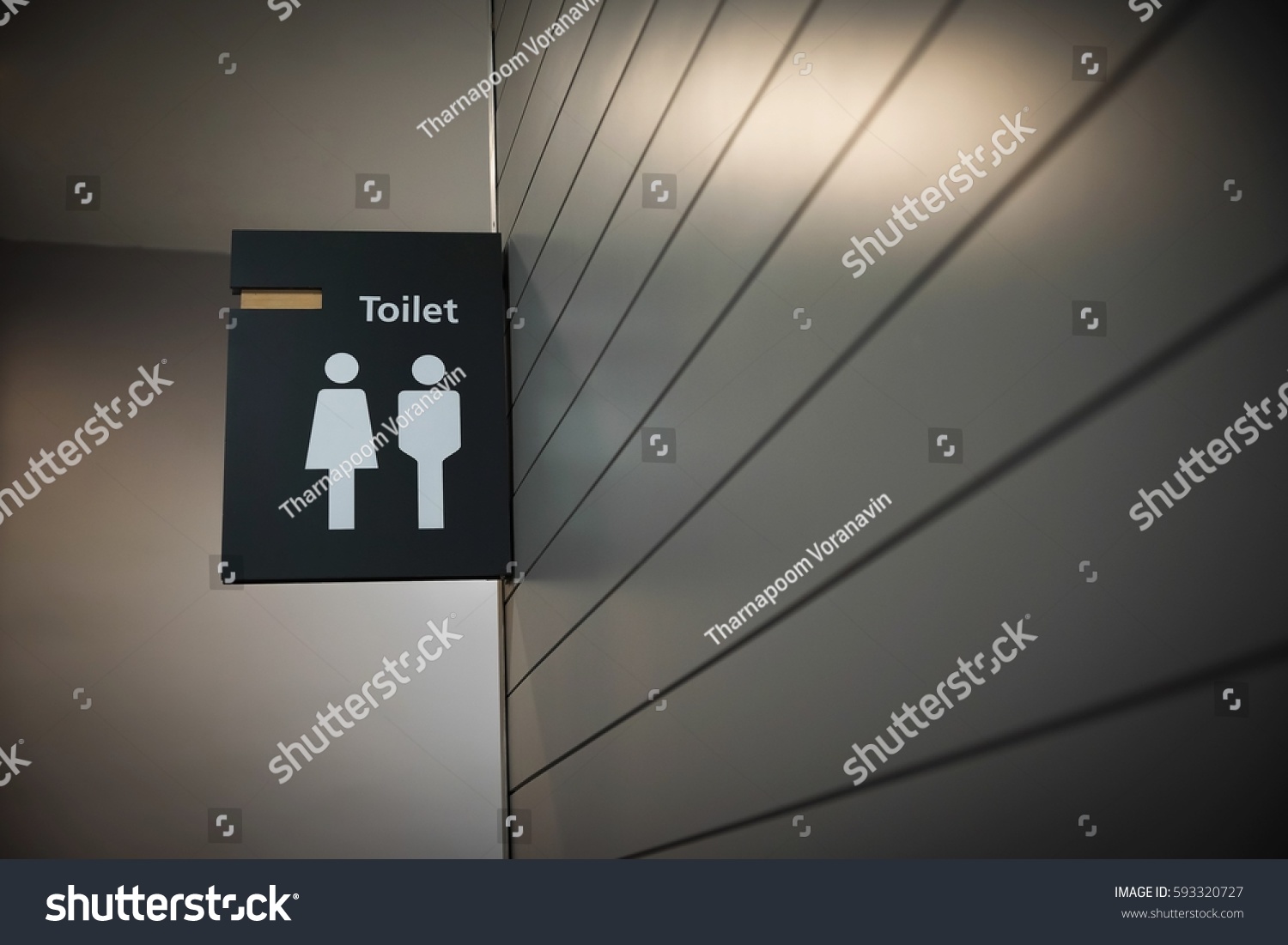 Toilet Sign Restroom Concept Background Stock Photo 593320727