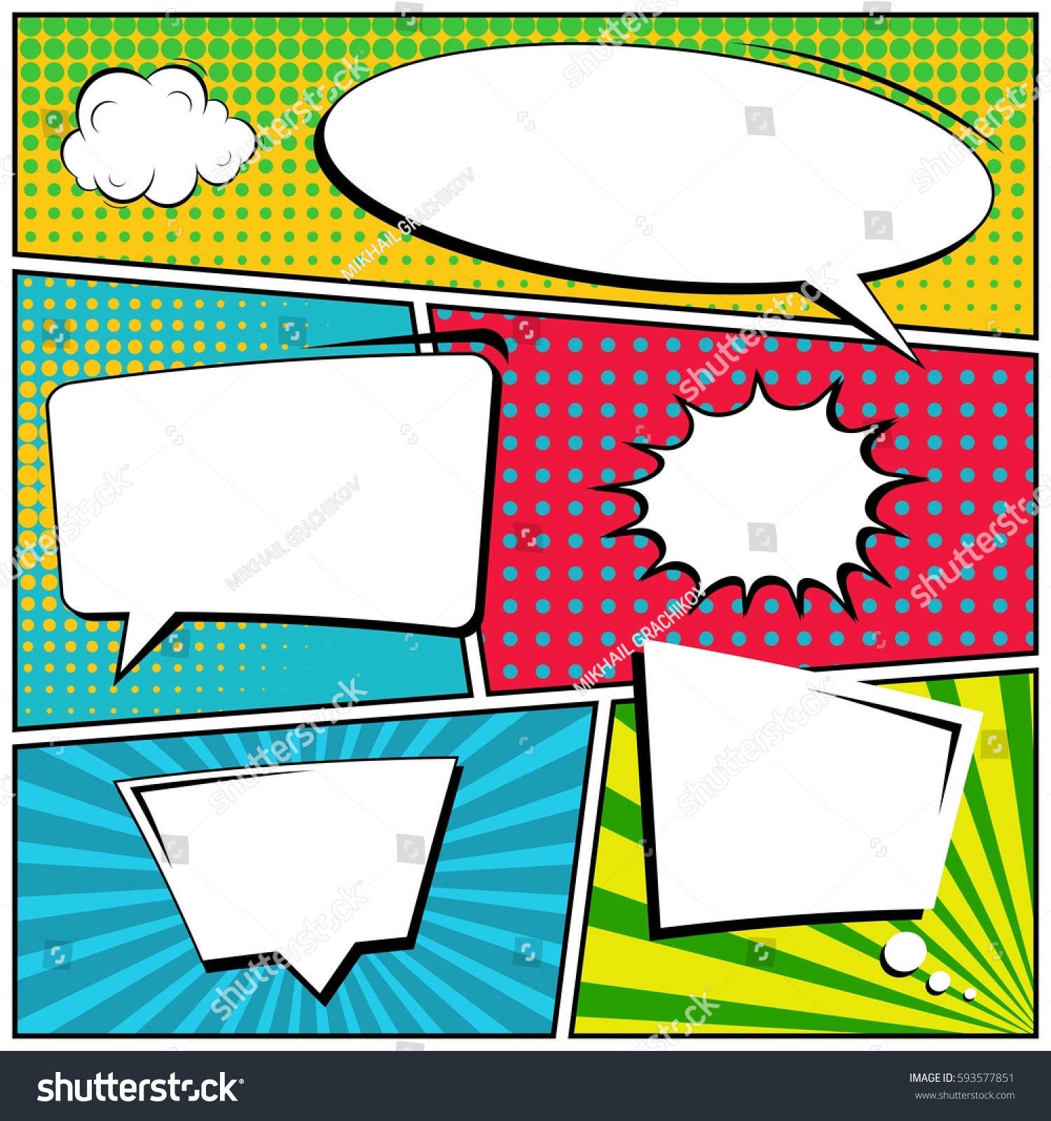 Abstract Creative Concept Vector Comic Pop Stock Vector (Royalty Free ...