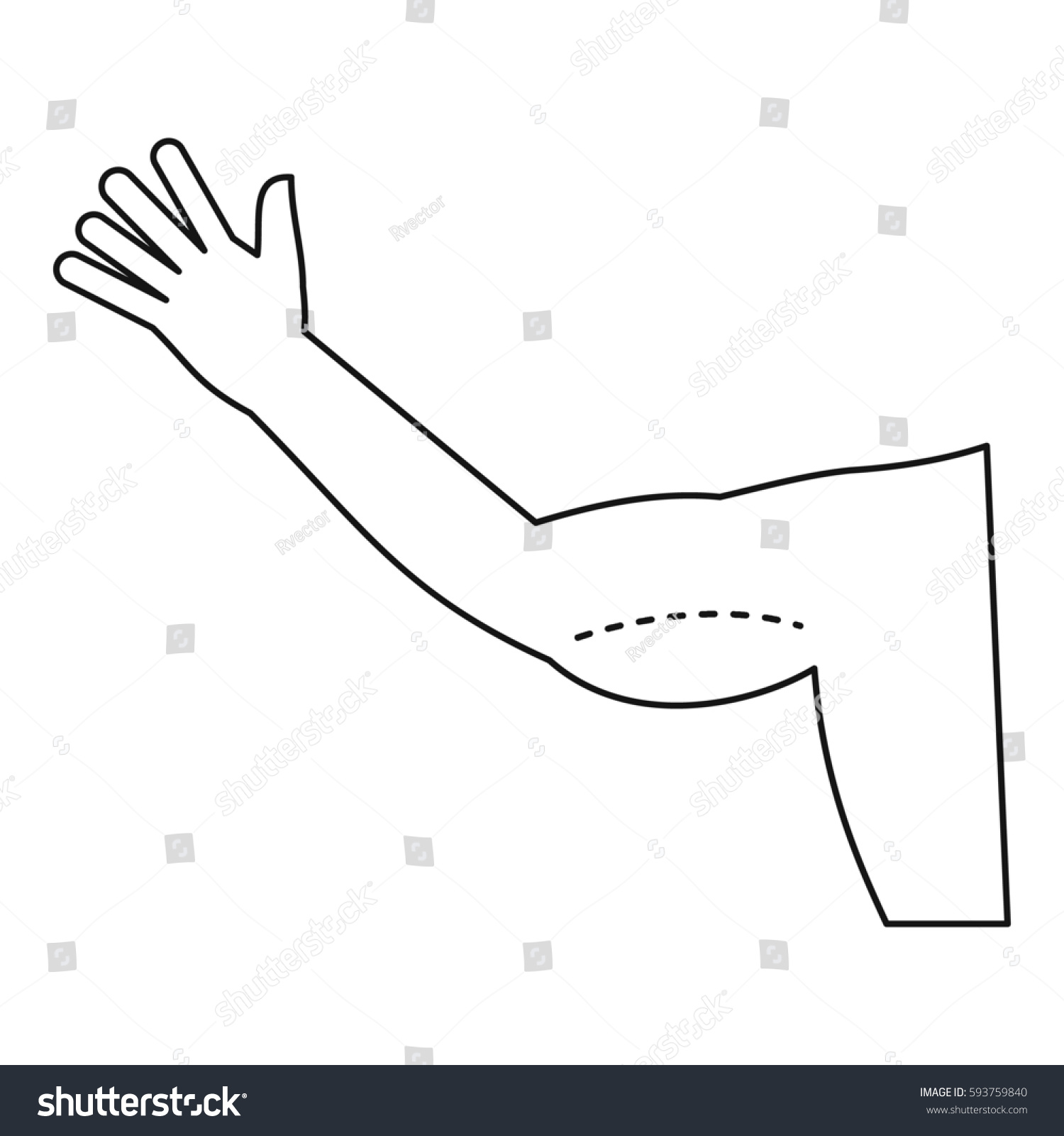 Plastic Surgery Flabby Arm Correction Icon Stock Illustration 593759840 ...